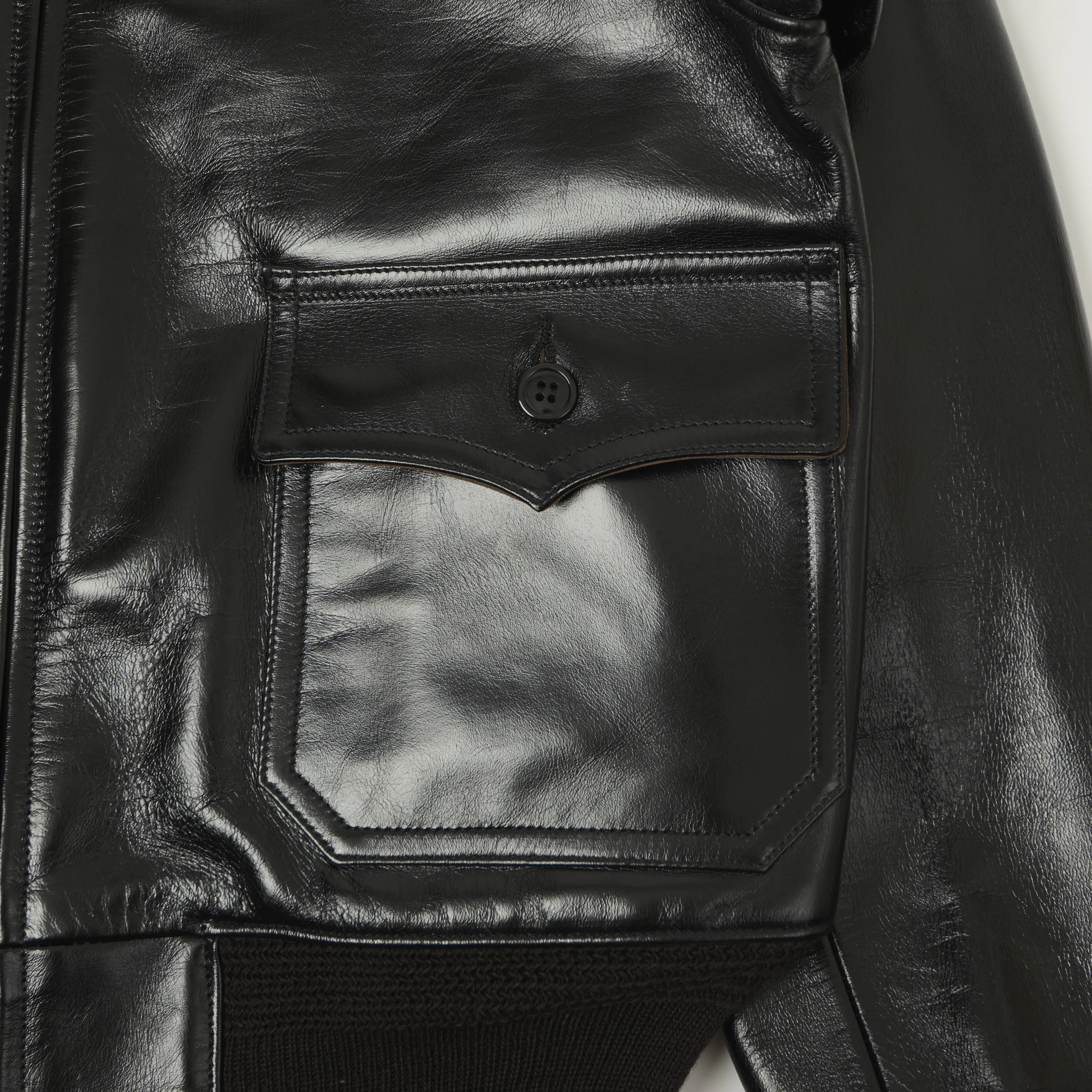 Buzz Rickson's William Gibson Type AN-J-3A Horsehide Flight Jacket - Black sold by Son of a Stag product image thumbnail 5