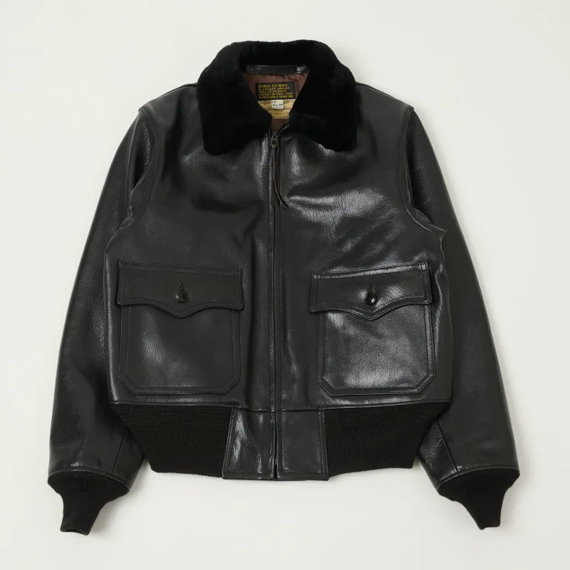Buzz Rickson's William Gibson Type G-1 Goatskin Flight Jacket - Black sold by Son of a Stag
