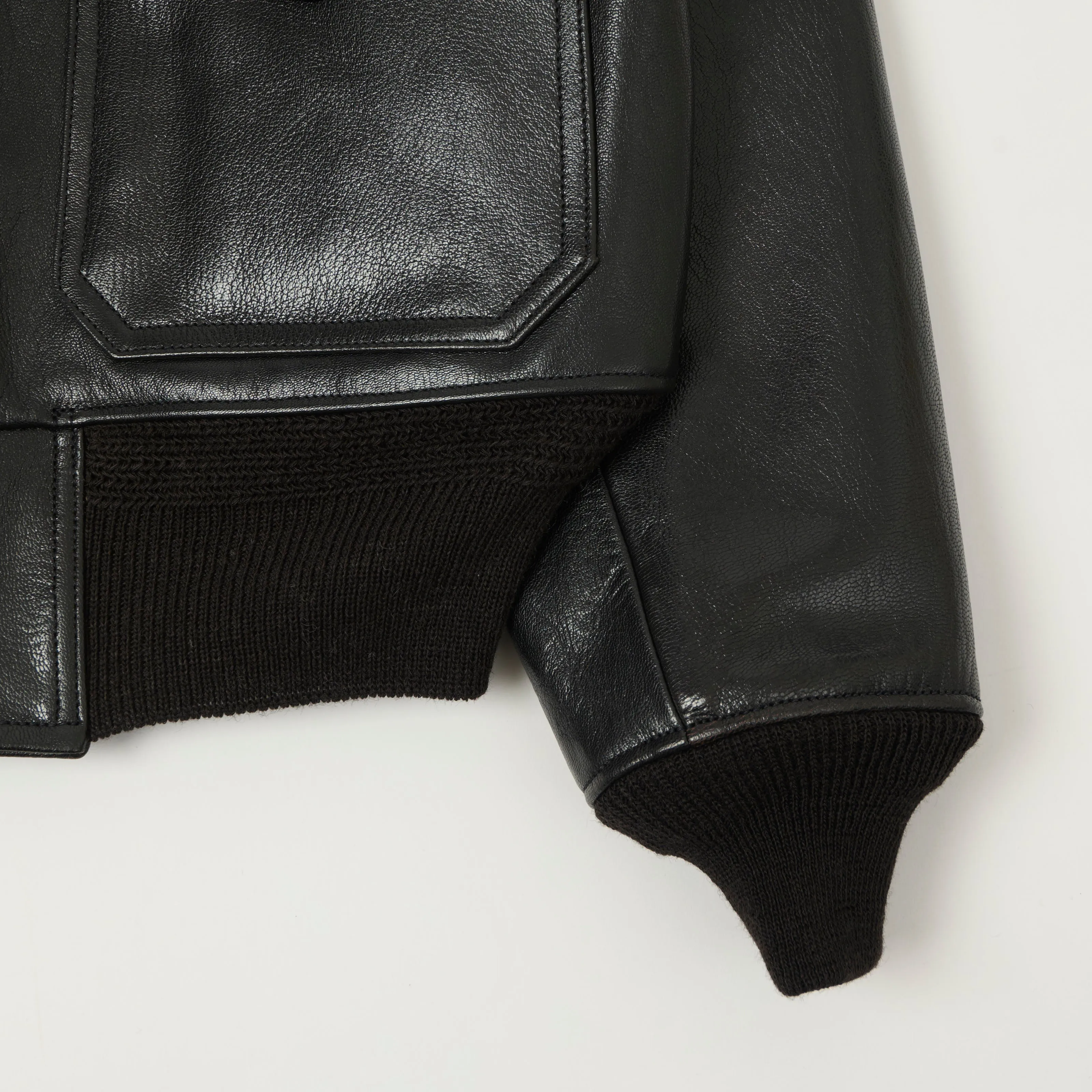 Buzz Rickson's William Gibson Type G-1 Goatskin Flight Jacket - Black sold by Son of a Stag product image thumbnail 4