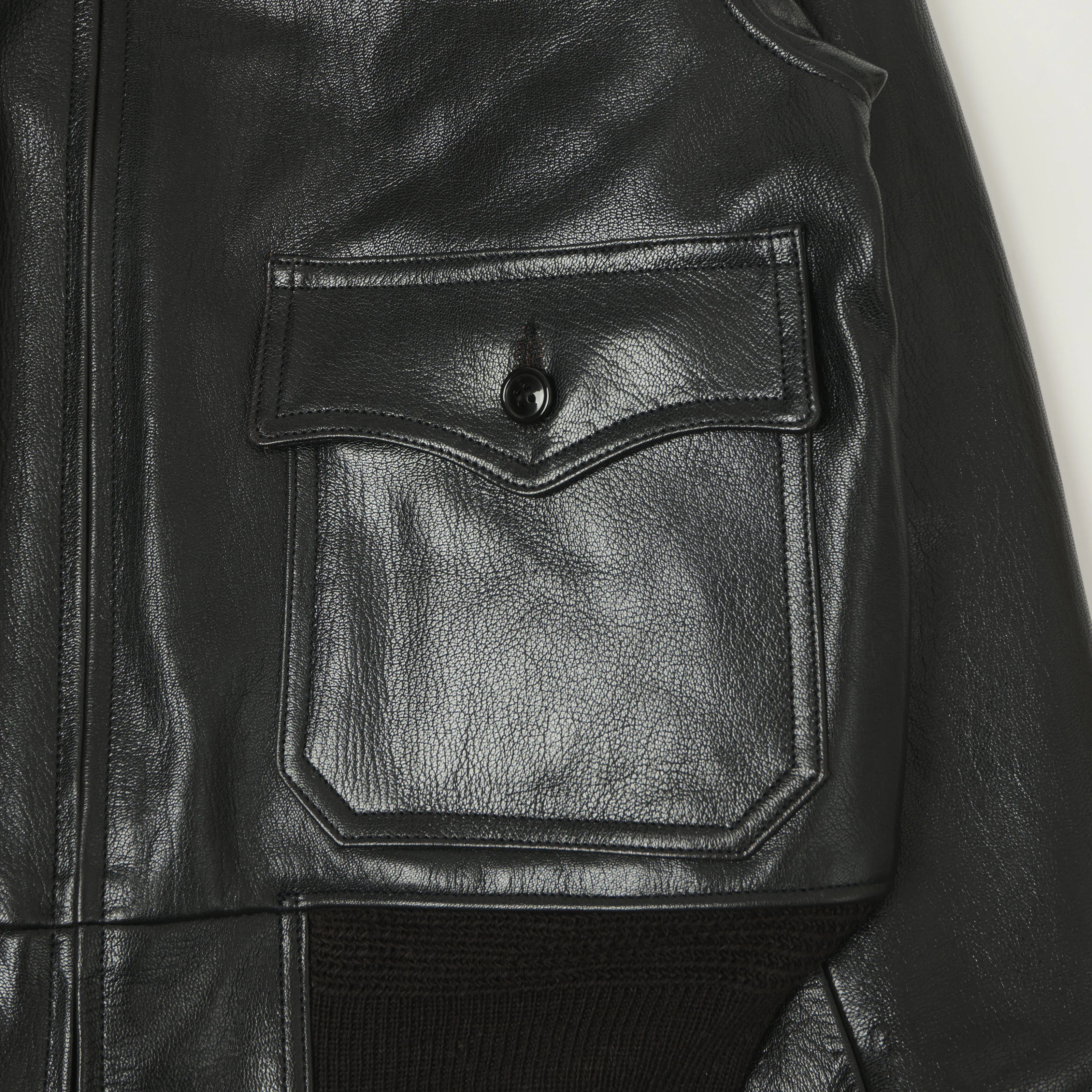 Buzz Rickson's William Gibson Type G-1 Goatskin Flight Jacket - Black sold by Son of a Stag product image thumbnail 5