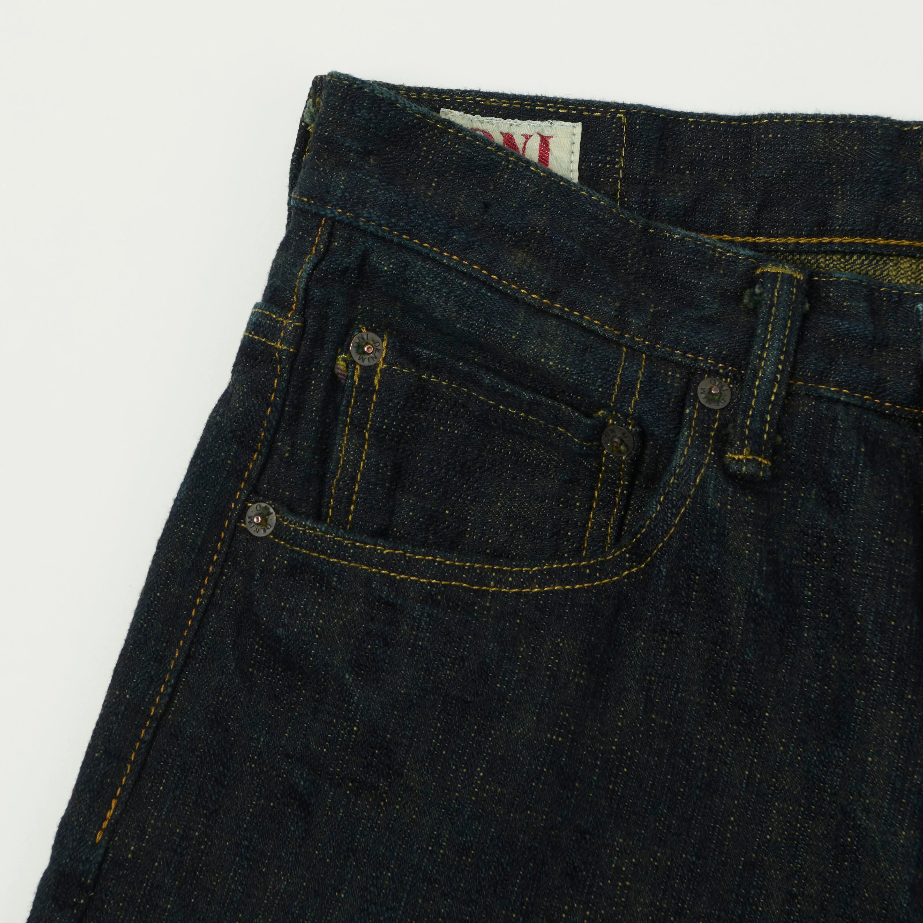 ONI Denim 277 'Bumpy' 17oz Regular Straight Jean - Yellow One Wash sold by Son of a Stag product image thumbnail 5