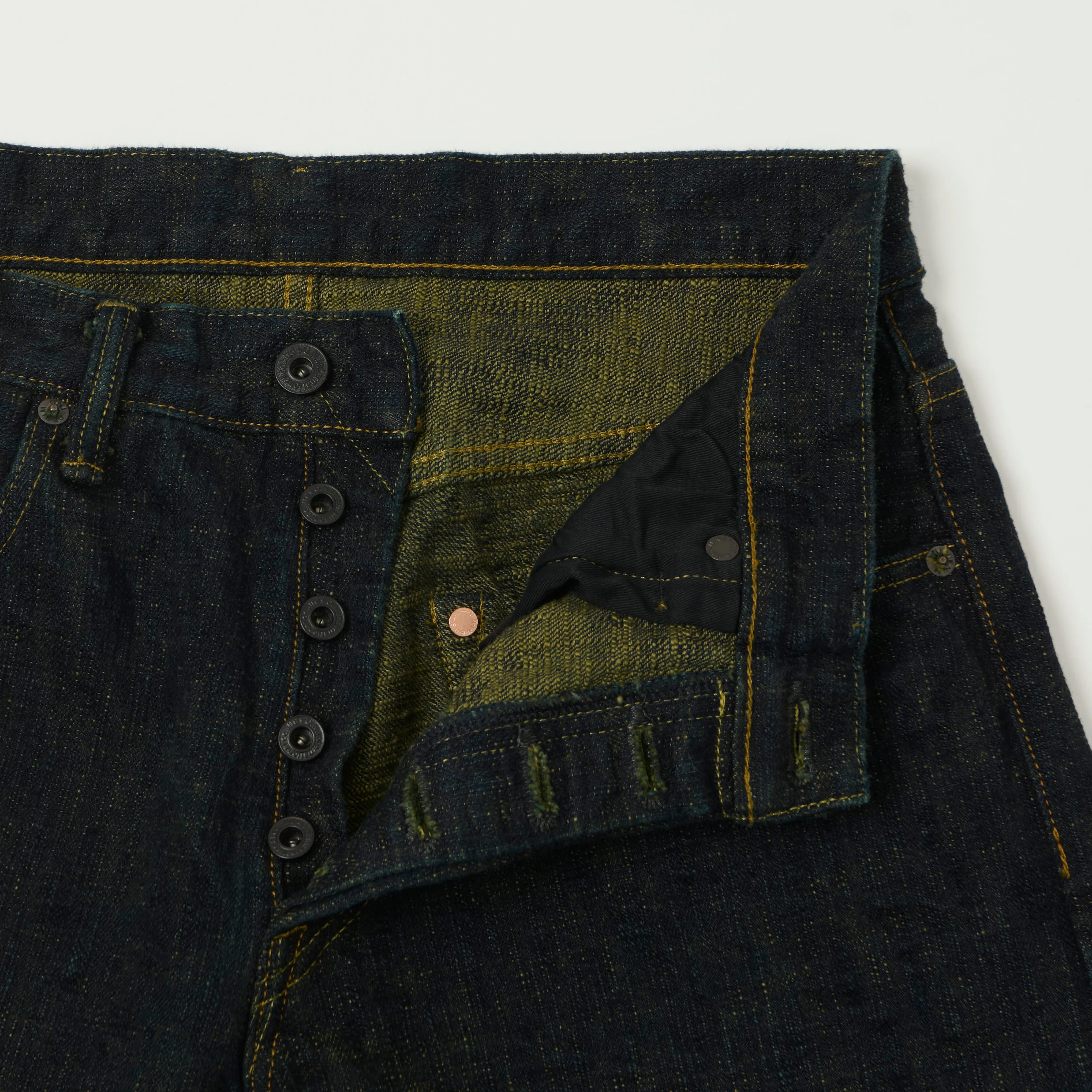 ONI Denim 277 'Bumpy' 17oz Regular Straight Jean - Yellow One Wash sold by Son of a Stag product image thumbnail 3
