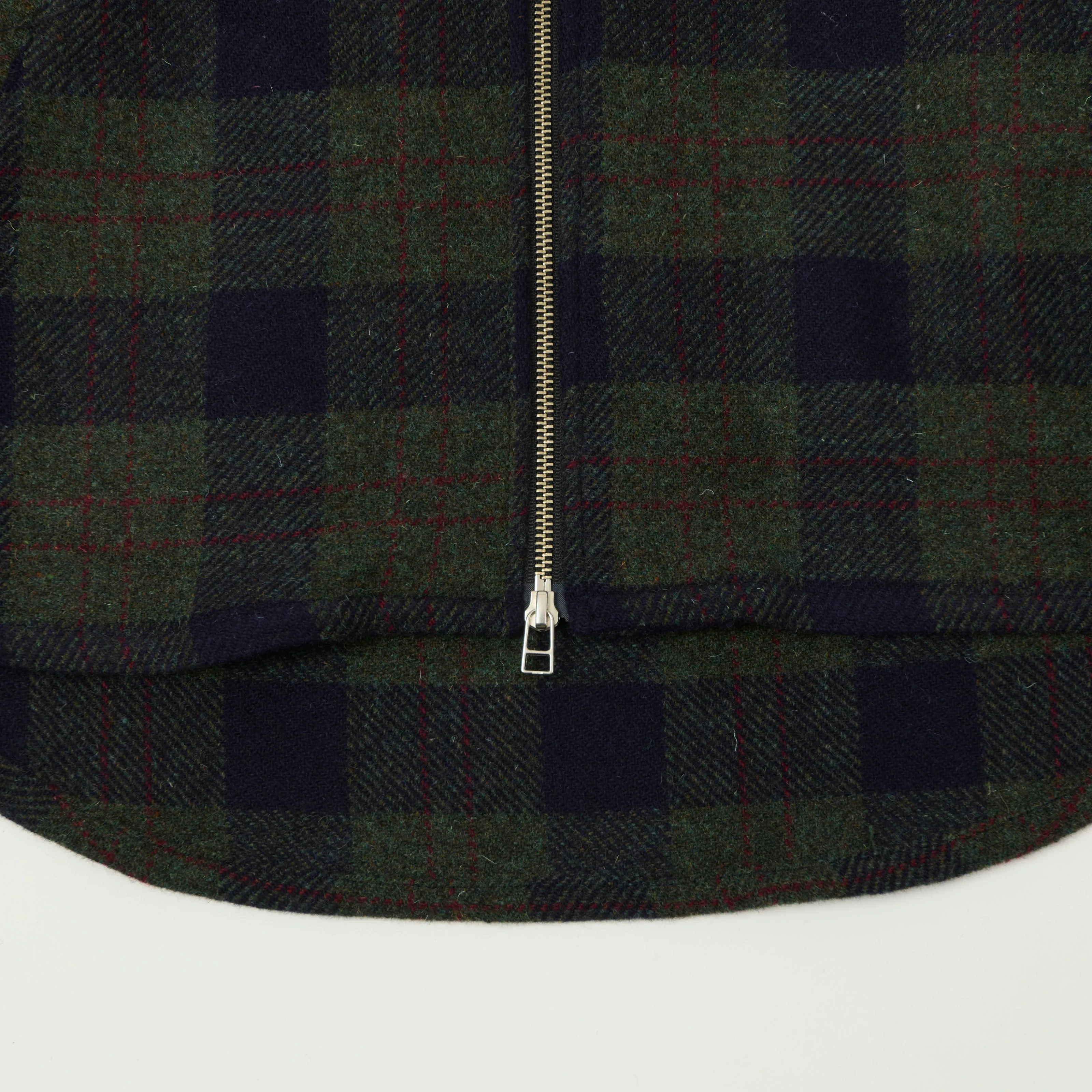 Outclass Zip Through Wool Overshirt - Hunter Plaid sold by Son of a Stag product image thumbnail 3