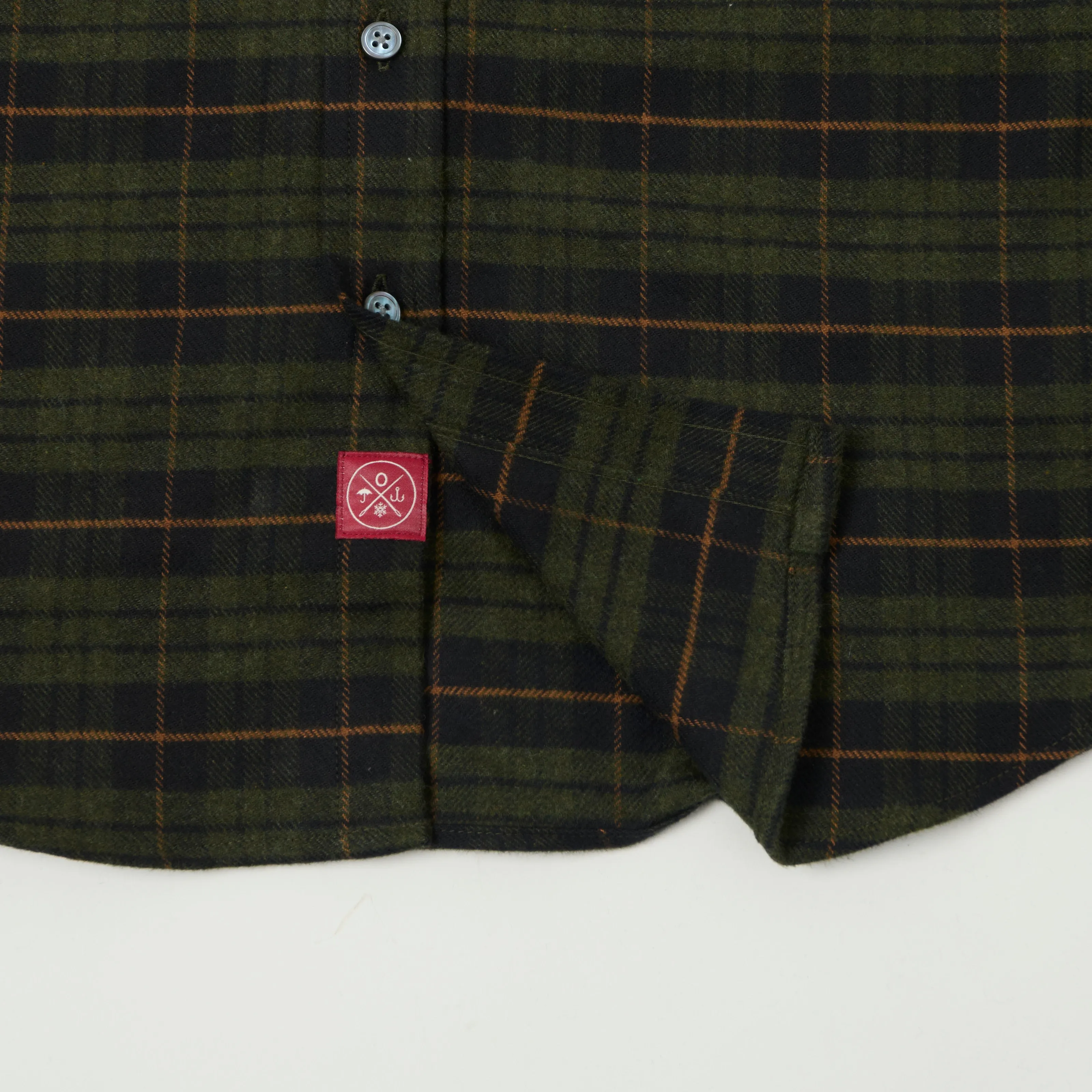 Outclass Classic Button Down Flannel Shirt - Hunter Plaid sold by Son of a Stag product image thumbnail 4