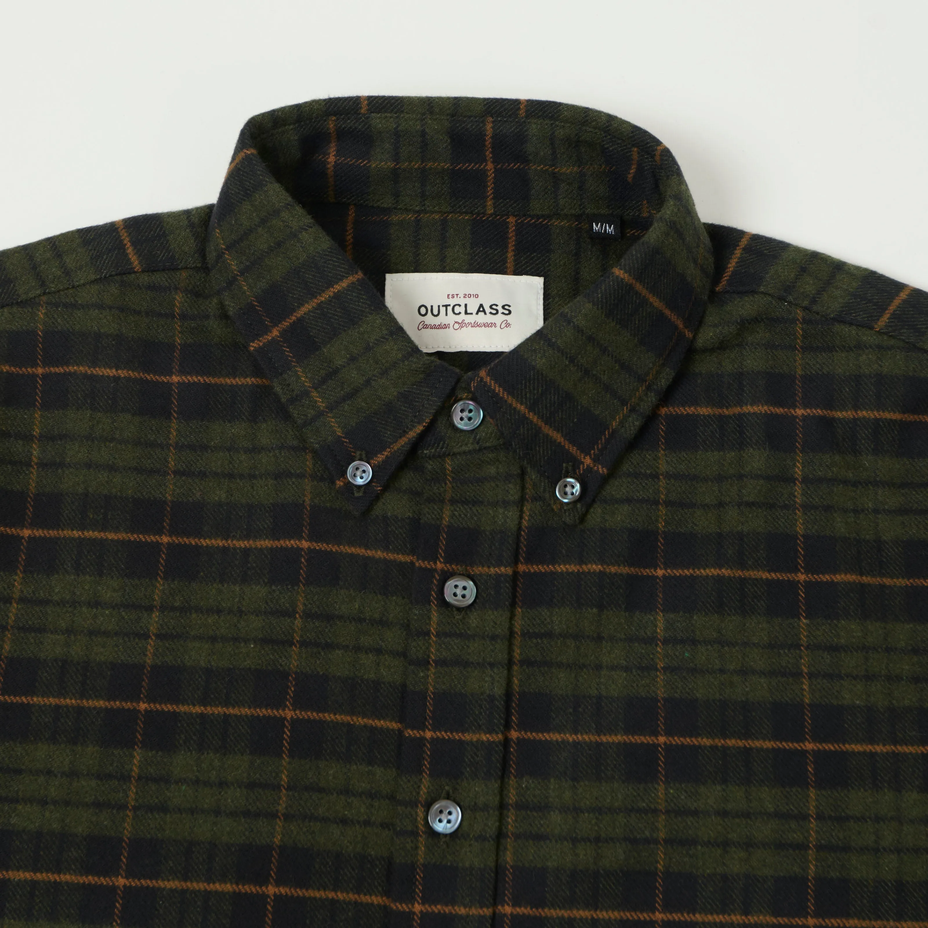 Outclass Classic Button Down Flannel Shirt - Hunter Plaid sold by Son of a Stag product image thumbnail 2