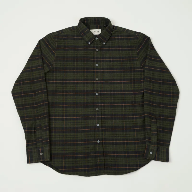 Outclass Classic Button Down Flannel Shirt - Hunter Plaid sold by Son of a Stag