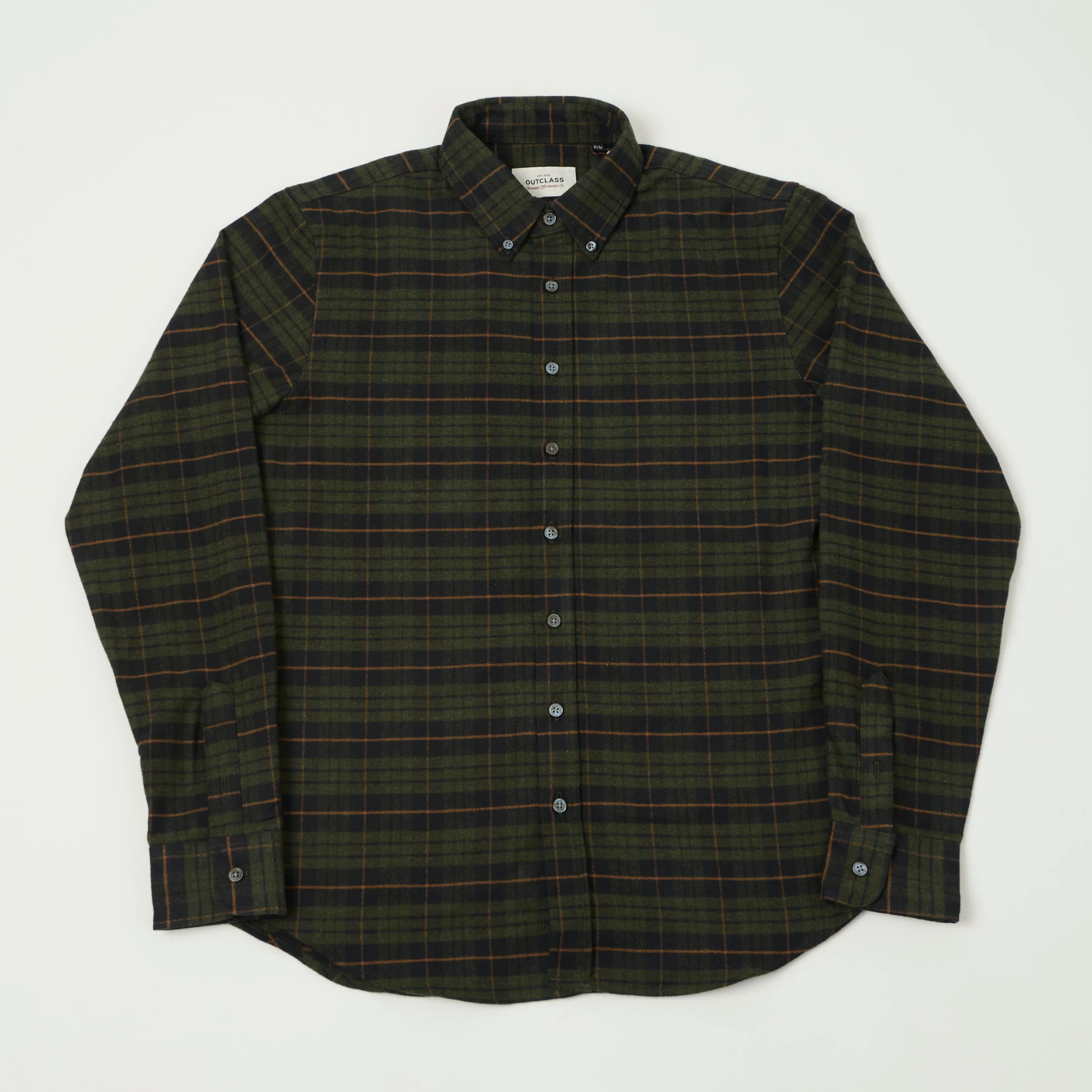 Outclass Classic Button Down Flannel Shirt - Hunter Plaid sold by Son of a Stag