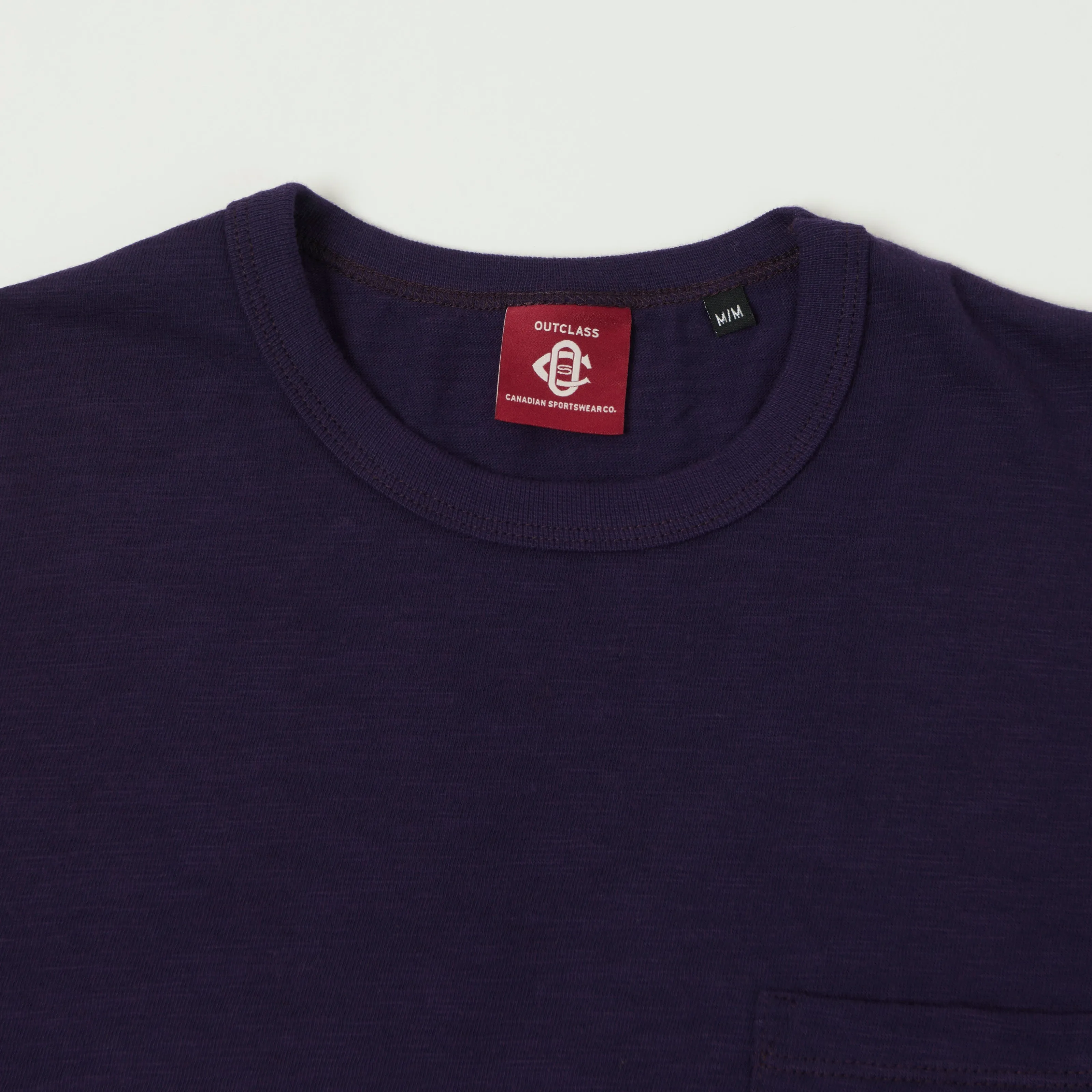 Outclass Double Slub Pocket T-Shirt - Eggplant sold by Son of a Stag product image thumbnail 2