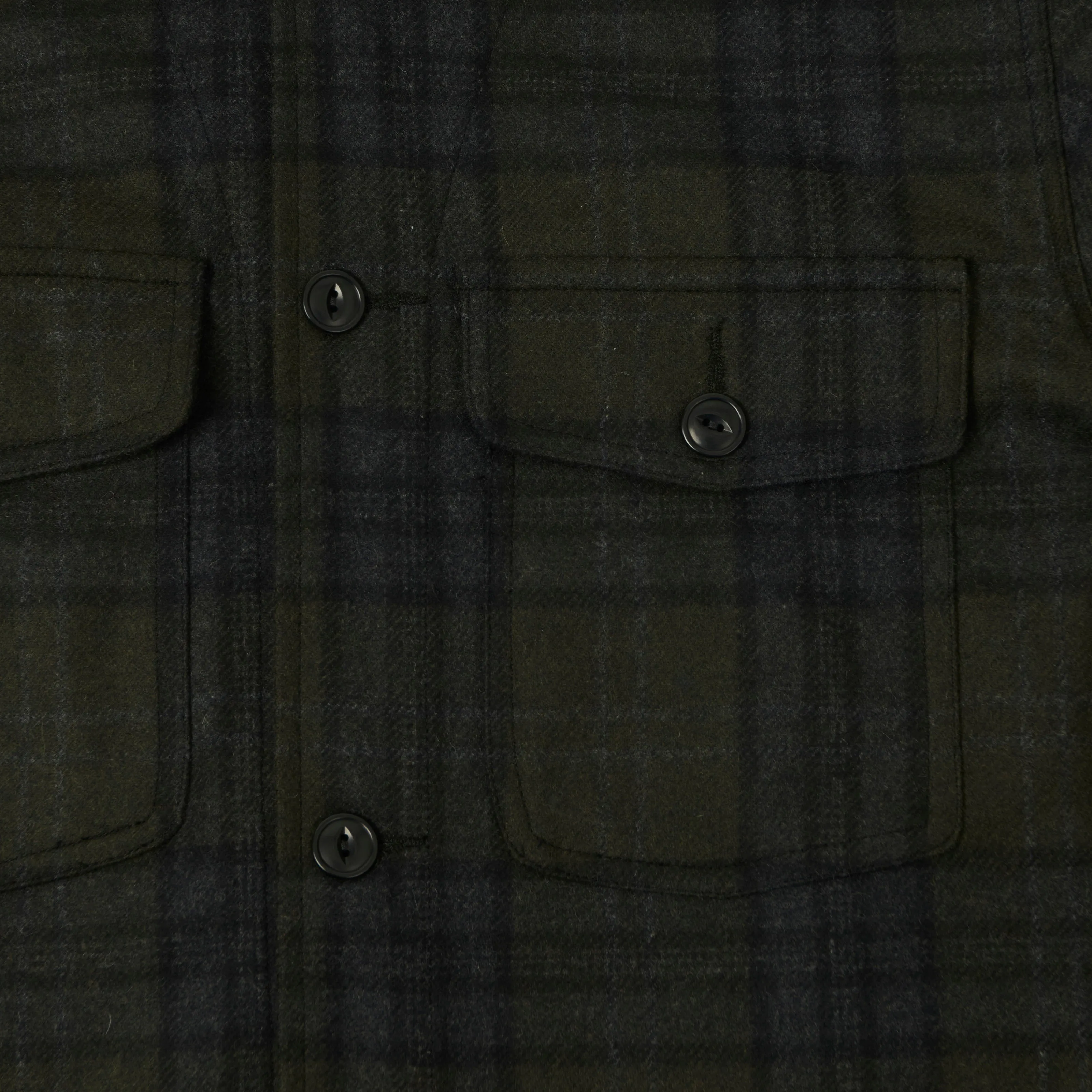 Outclass Wool Camp Shirt - Hunter Plaid sold by Son of a Stag product image thumbnail 4