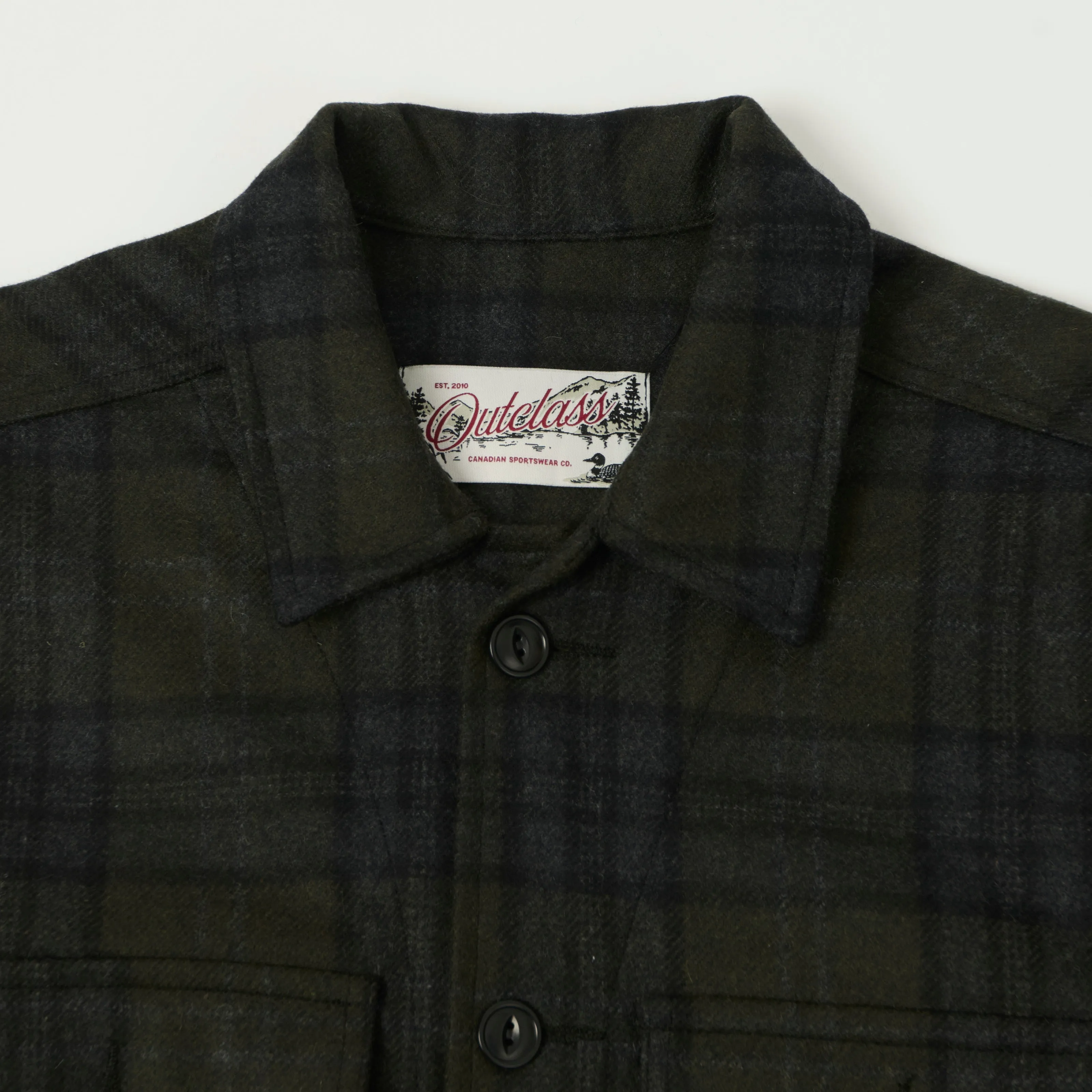 Outclass Wool Camp Shirt - Hunter Plaid sold by Son of a Stag product image thumbnail 2