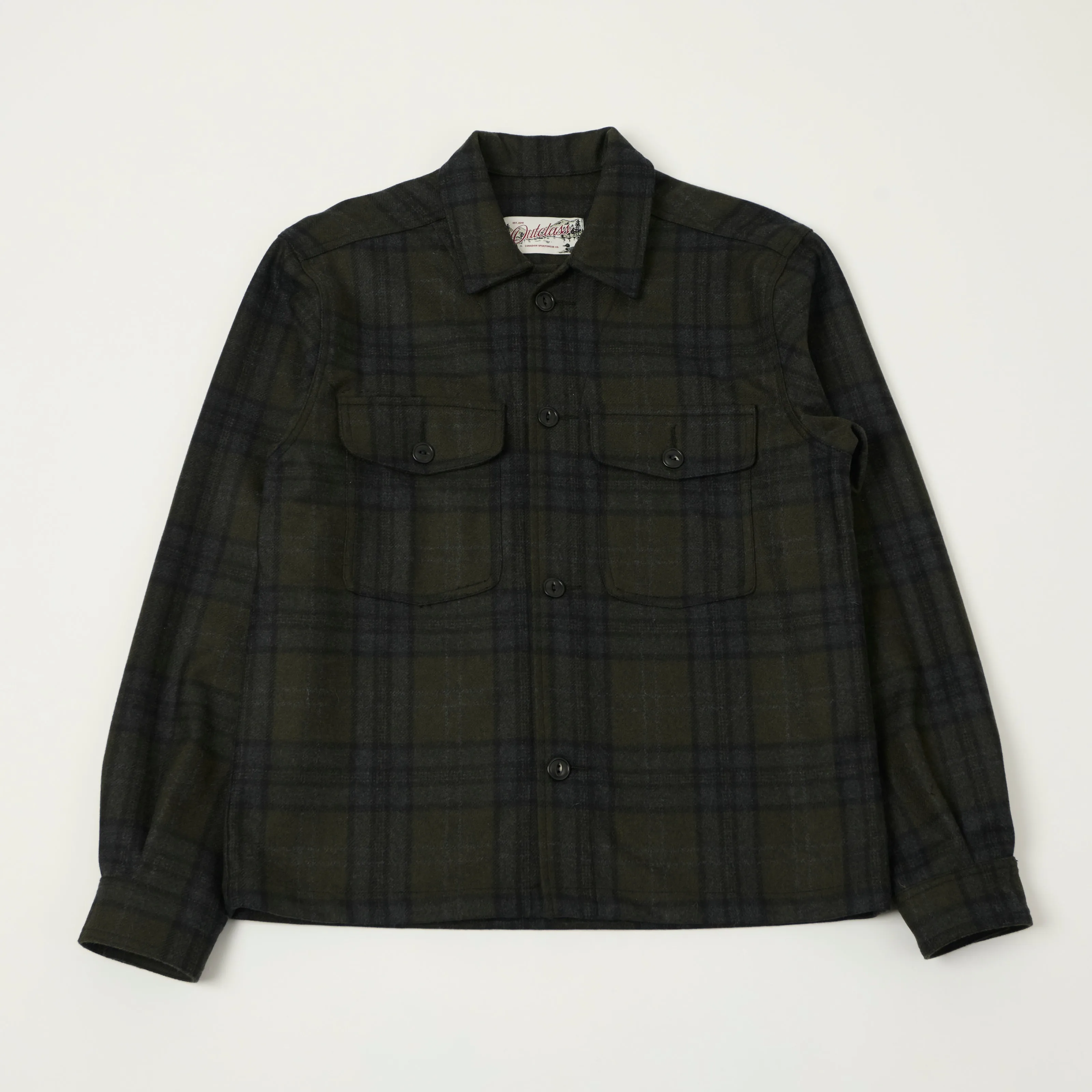 Outclass Wool Camp Shirt - Hunter Plaid sold by Son of a Stag