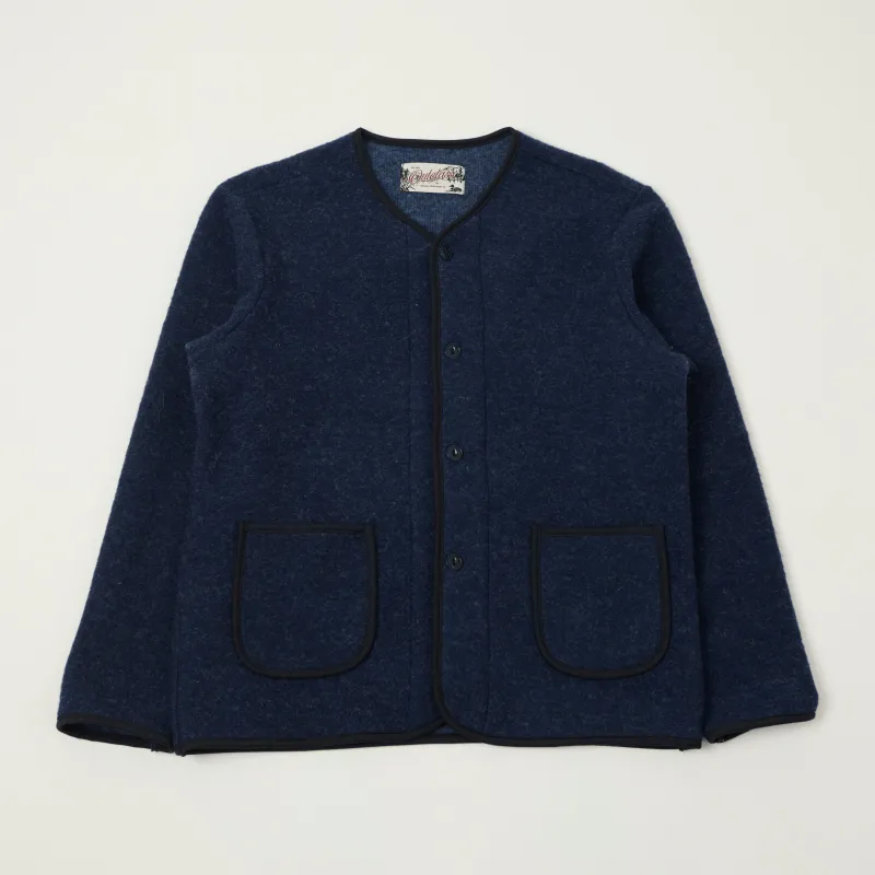 Outclass Boiled Wool Military Liner - Indigo sold by Son of a Stag
