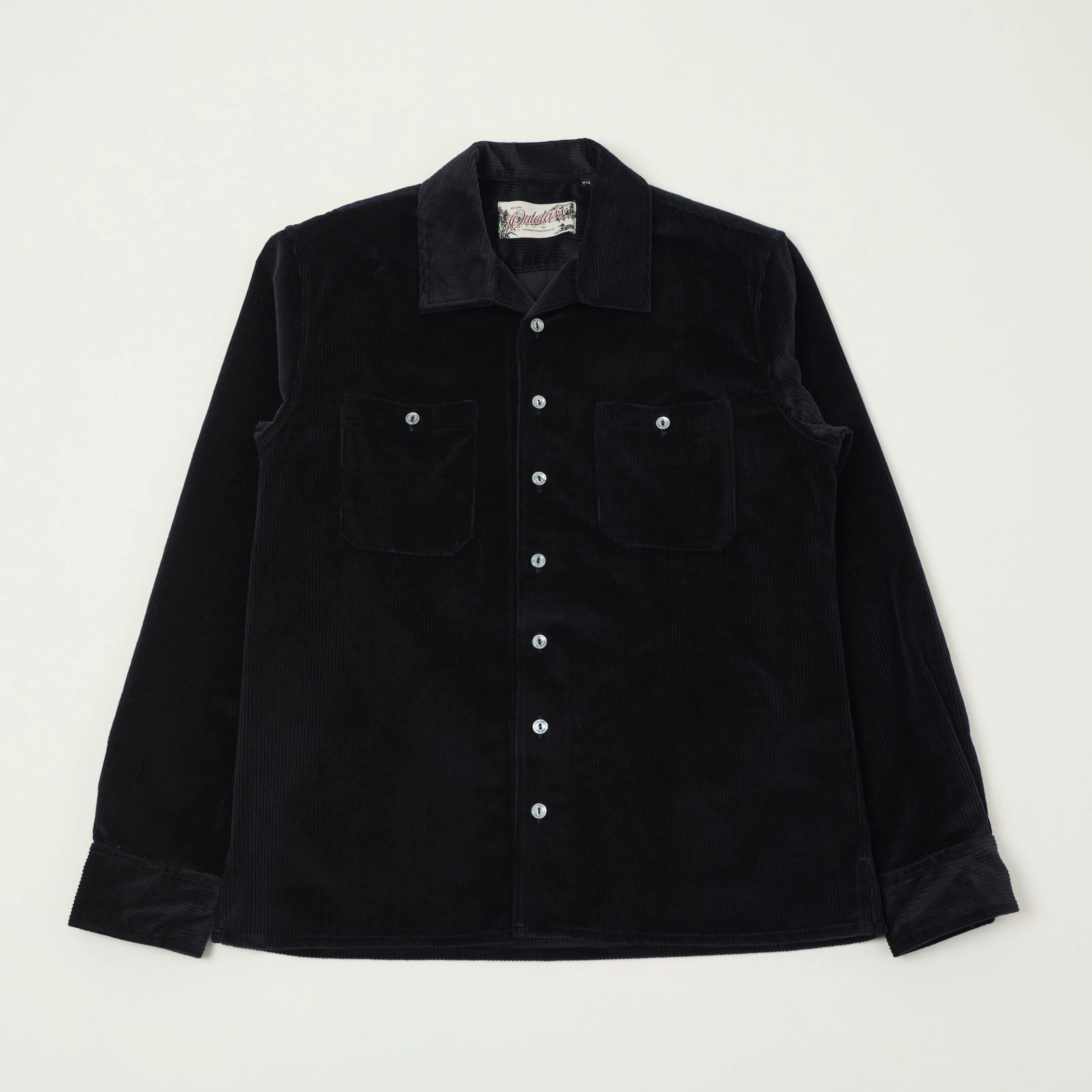 Outclass Corduroy Club Shirt - Navy sold by Son of a Stag