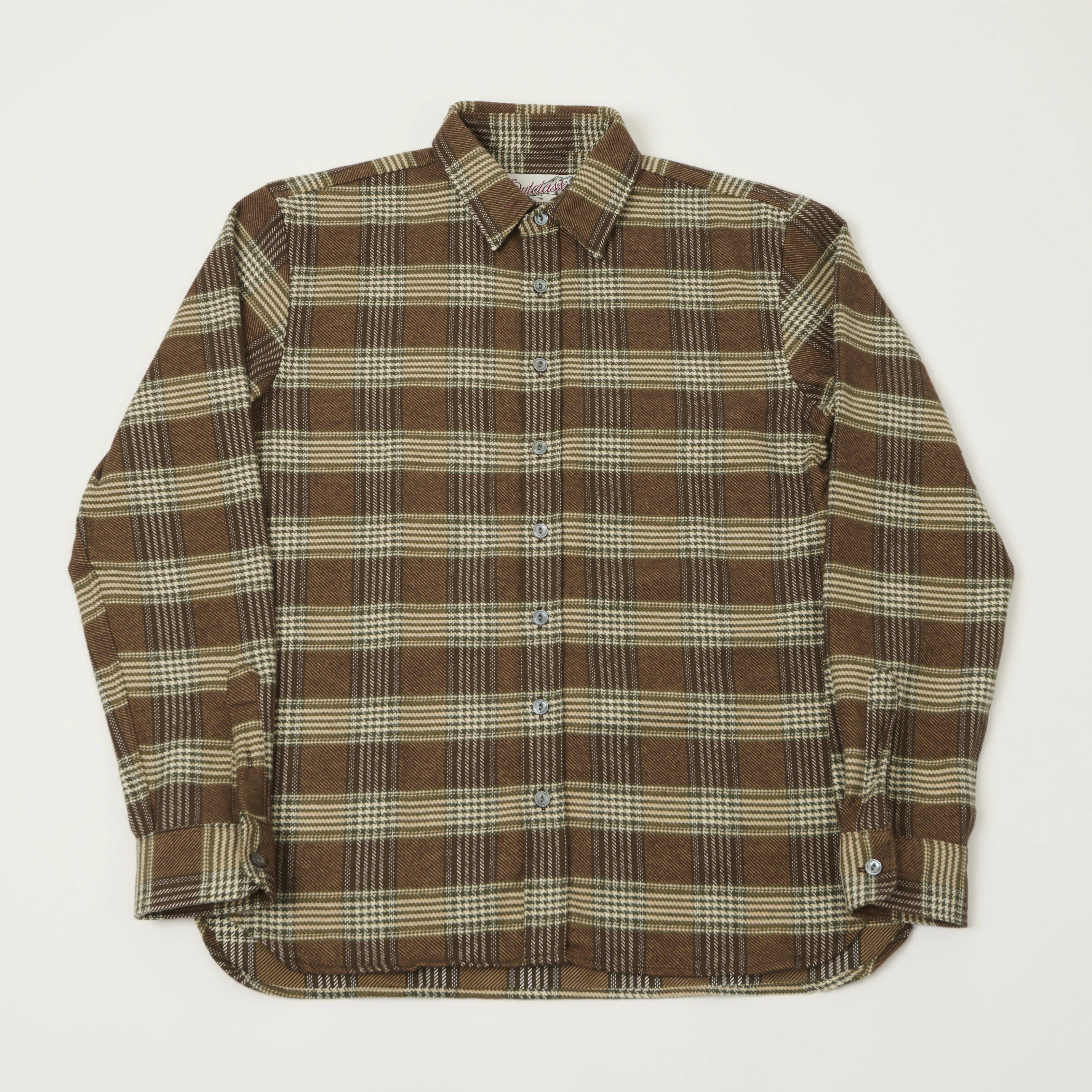 Outclass Blanket Easy Shirt - Brown Houndstooth sold by Son of a Stag