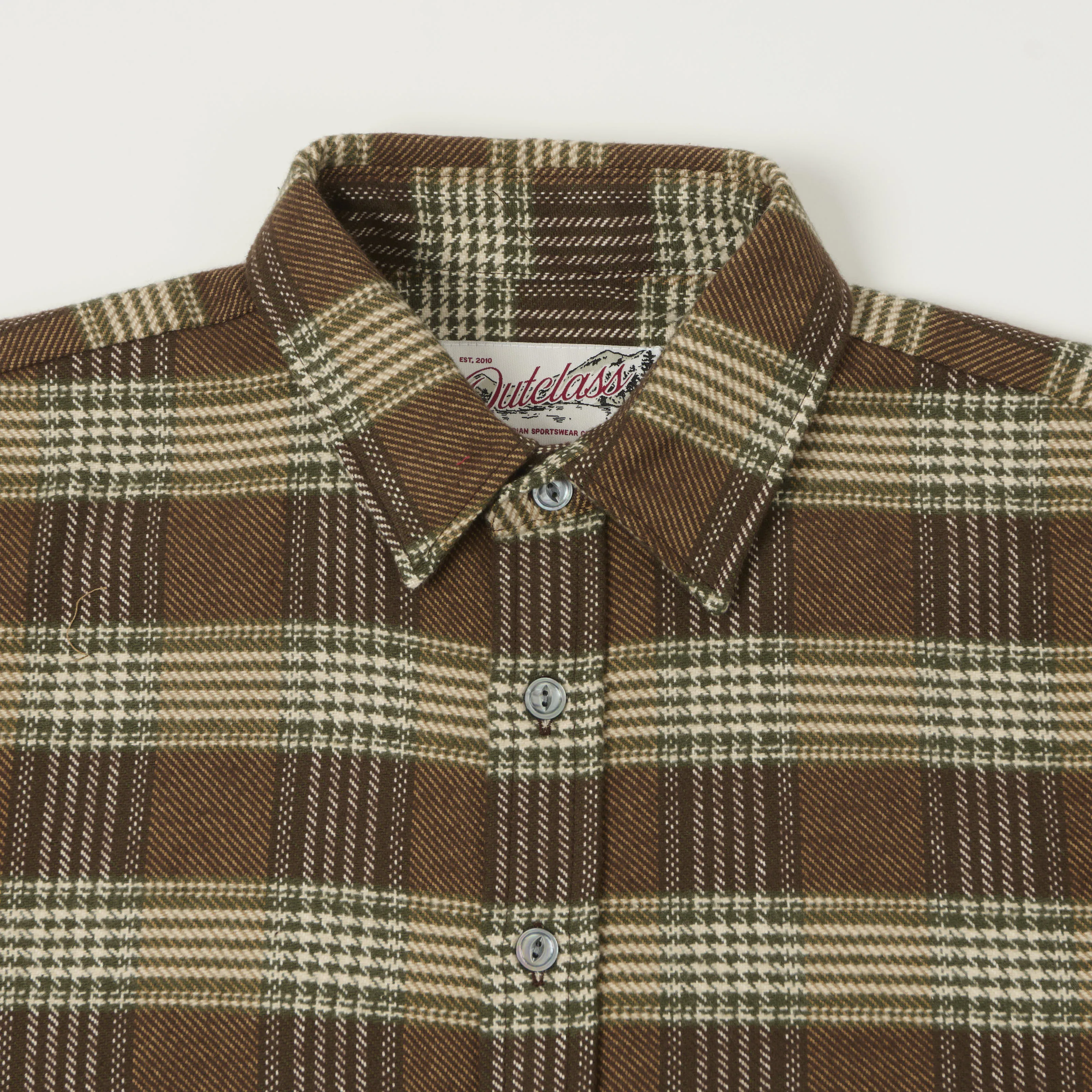 Outclass Blanket Easy Shirt - Brown Houndstooth sold by Son of a Stag product image thumbnail 2