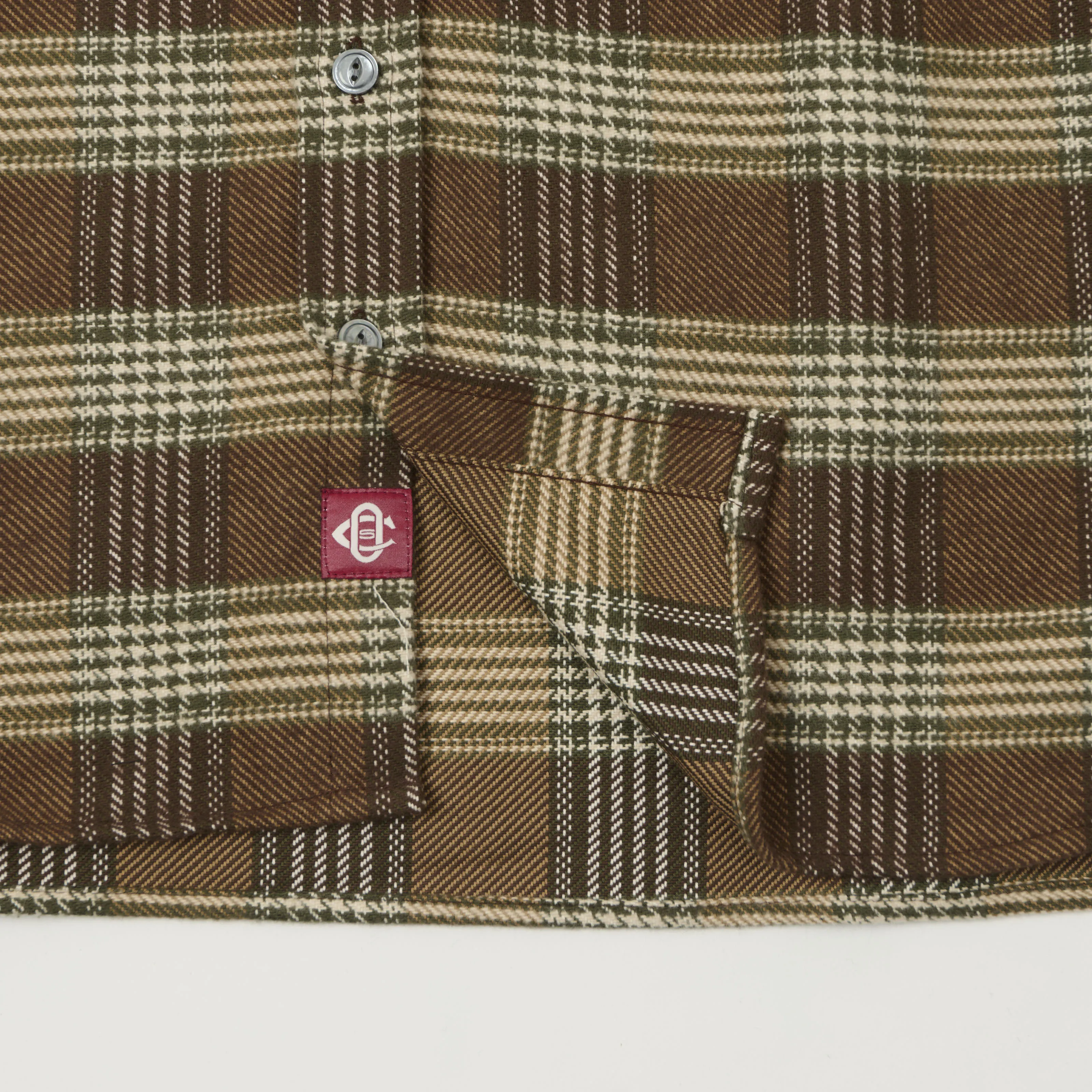 Outclass Blanket Easy Shirt - Brown Houndstooth sold by Son of a Stag product image thumbnail 3