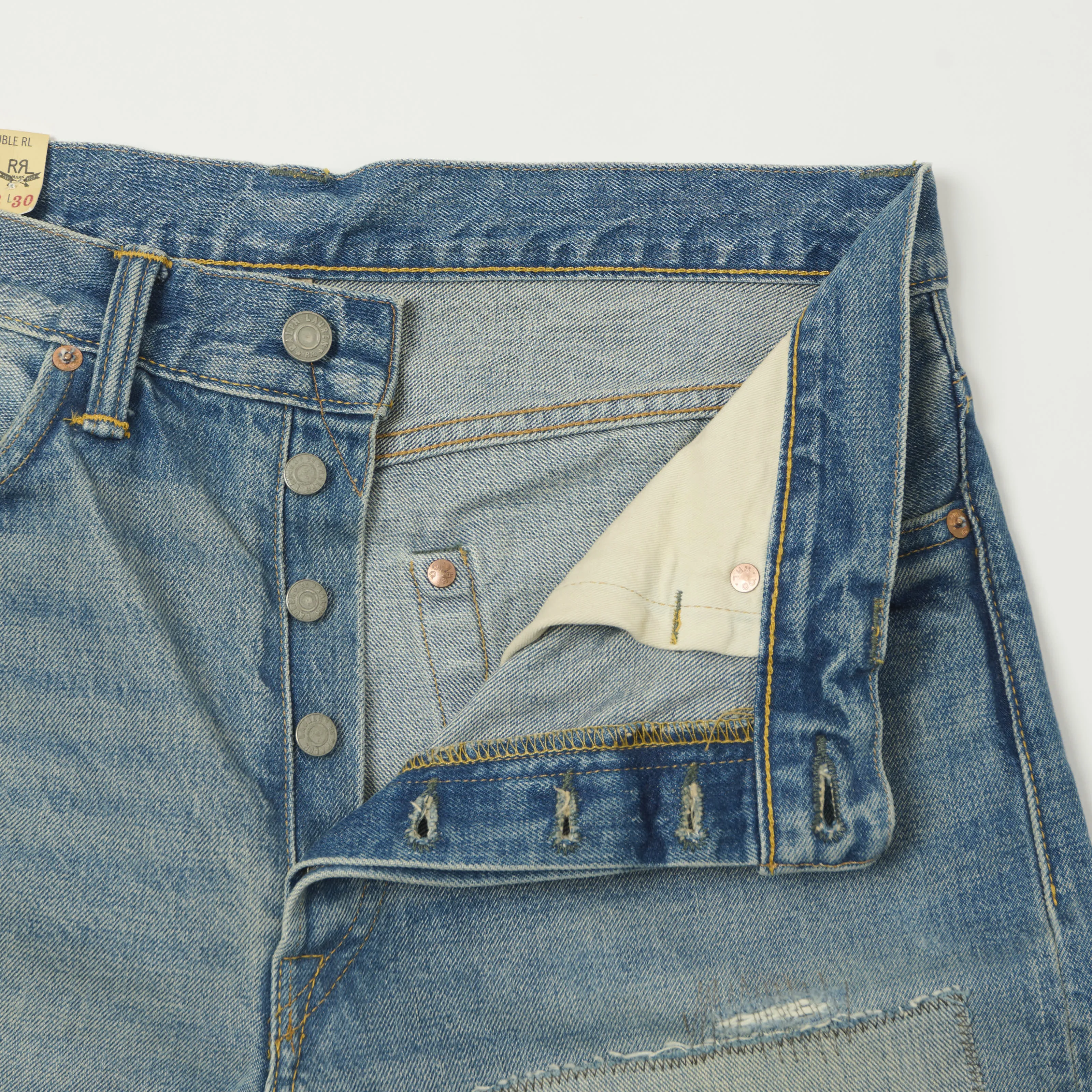 RRL Vintage 5-Pocket 14oz Wide Straight Jean - Midlands Wash sold by Son of a Stag product image thumbnail 4