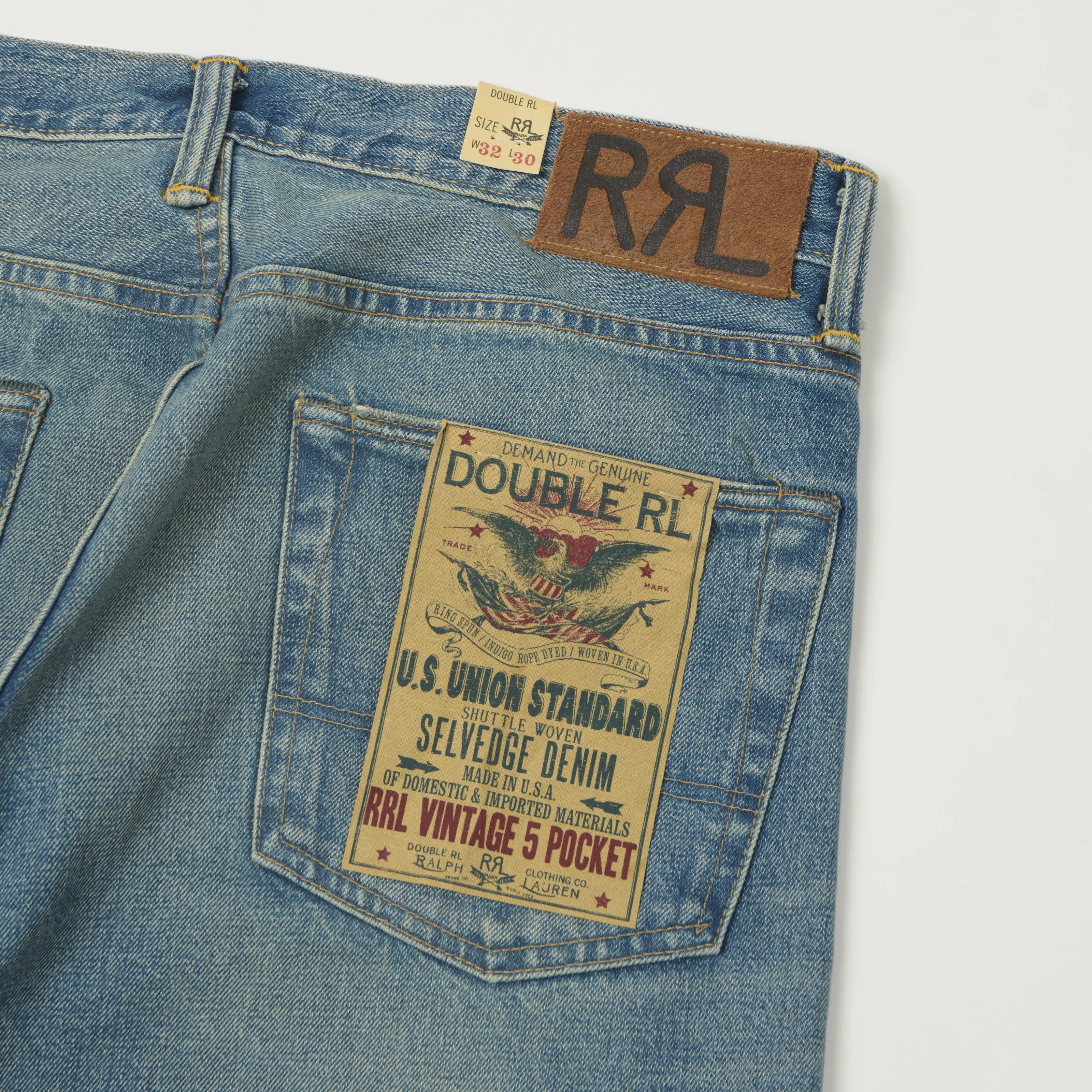 RRL Vintage 5-Pocket 14oz Wide Straight Jean - Midlands Wash sold by Son of a Stag product image thumbnail 2