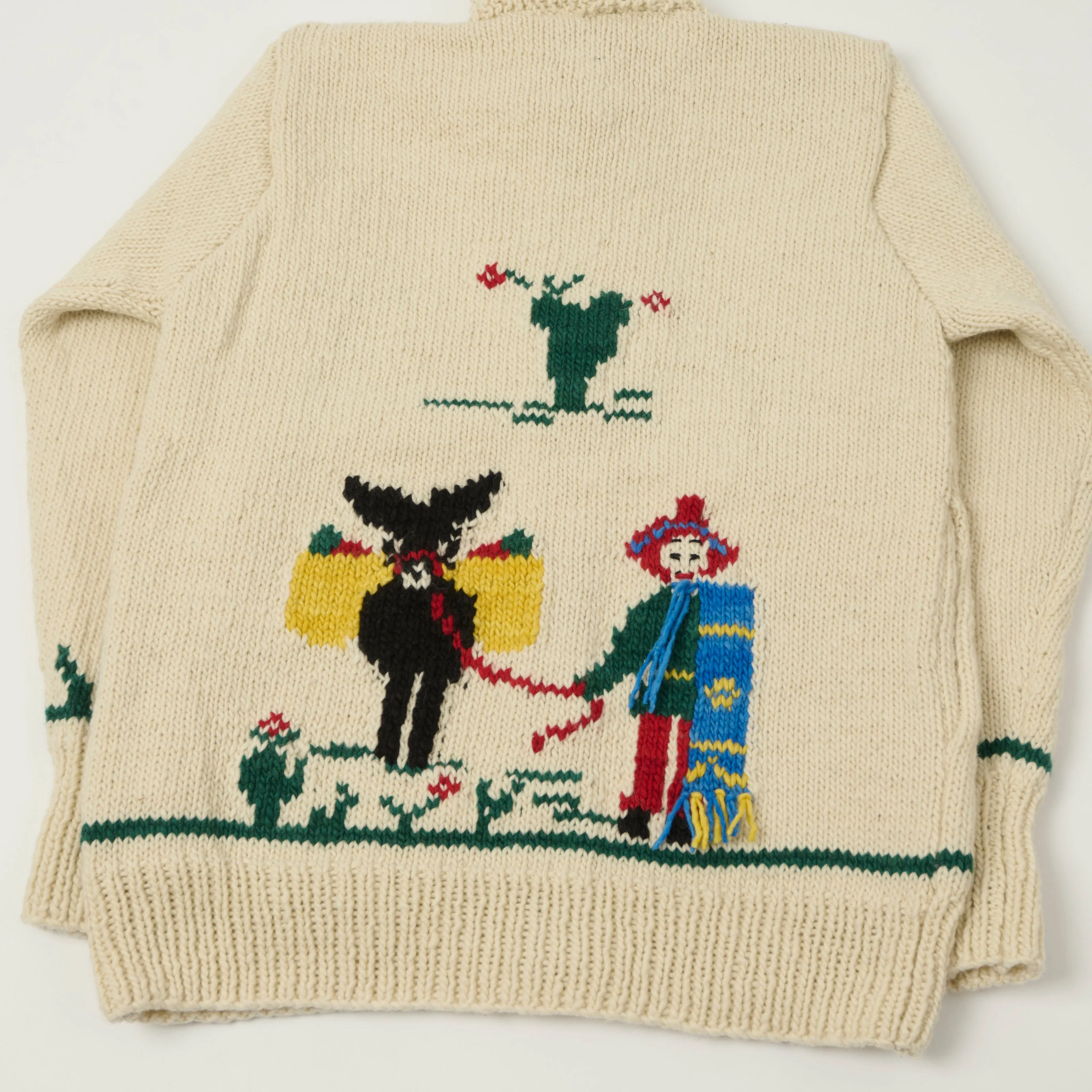 Chamula Merino Wool 'Souvenir Paisaje' Zip Through Cardigan - Ivory sold by Son of a Stag product image thumbnail 3