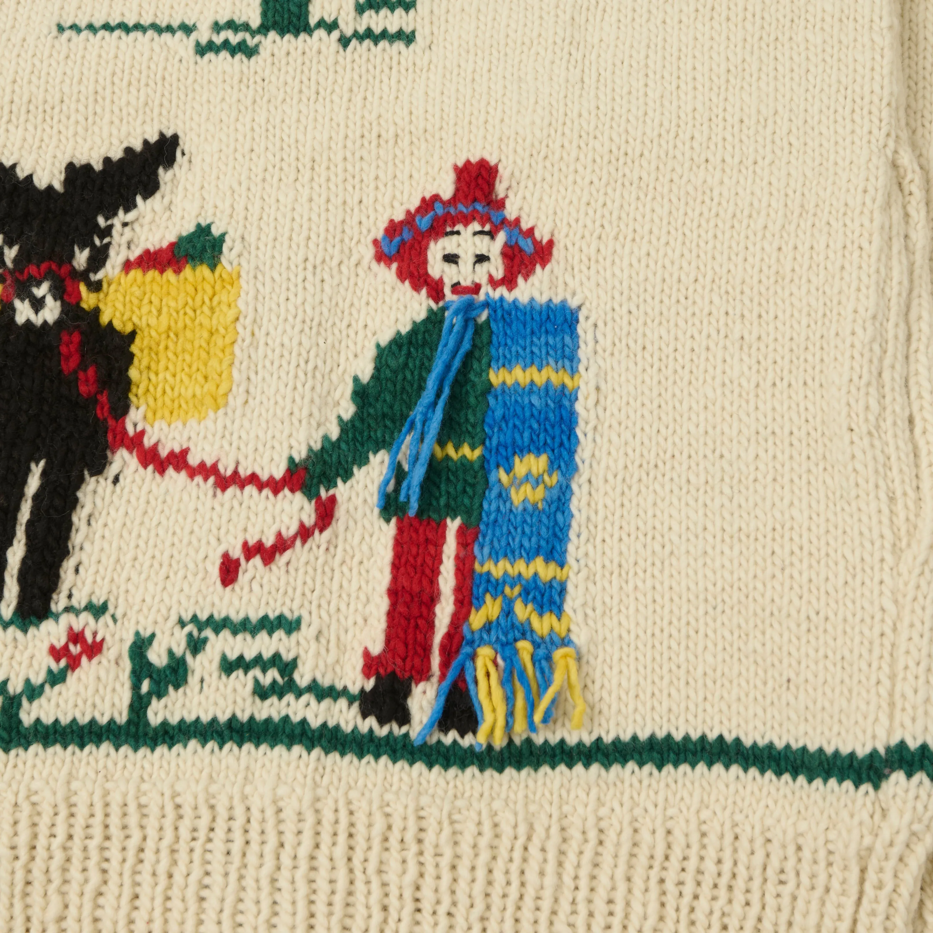 Chamula Merino Wool 'Souvenir Paisaje' Zip Through Cardigan - Ivory sold by Son of a Stag product image thumbnail 4