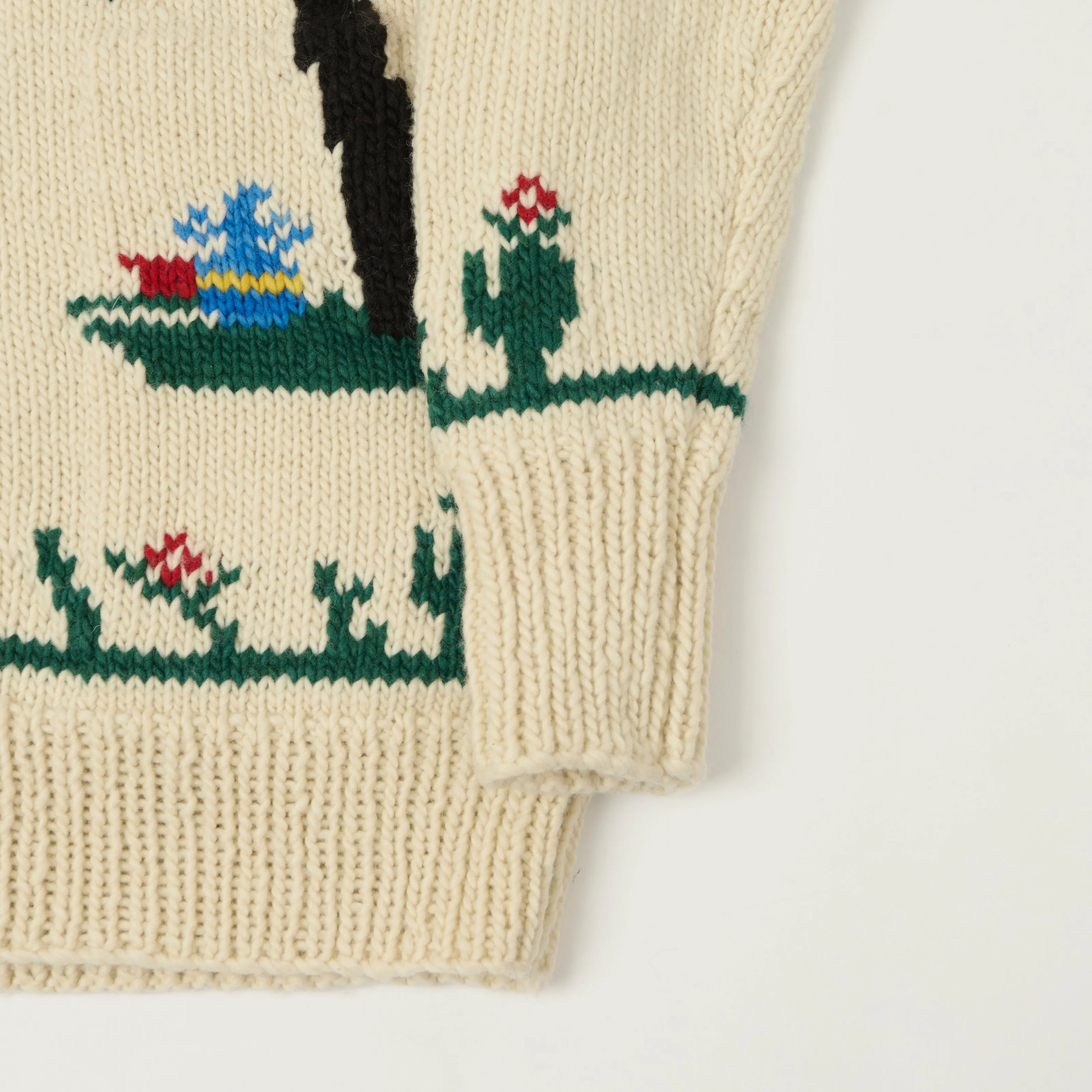 Chamula Merino Wool 'Souvenir Paisaje' Zip Through Cardigan - Ivory sold by Son of a Stag product image thumbnail 5