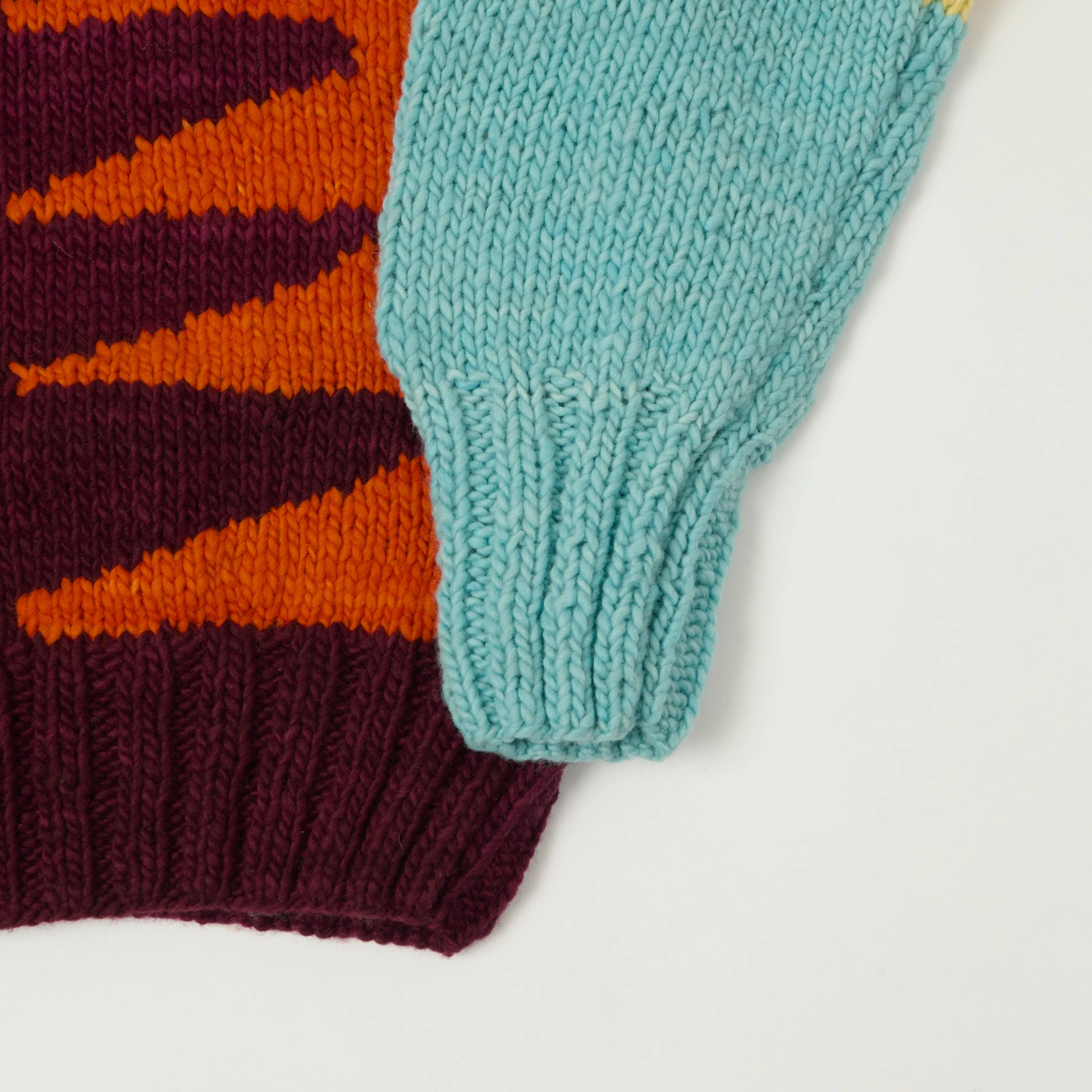 Chamula Merino Wool 'Wiggly' Jumper - Raspberry sold by Son of a Stag product image thumbnail 3