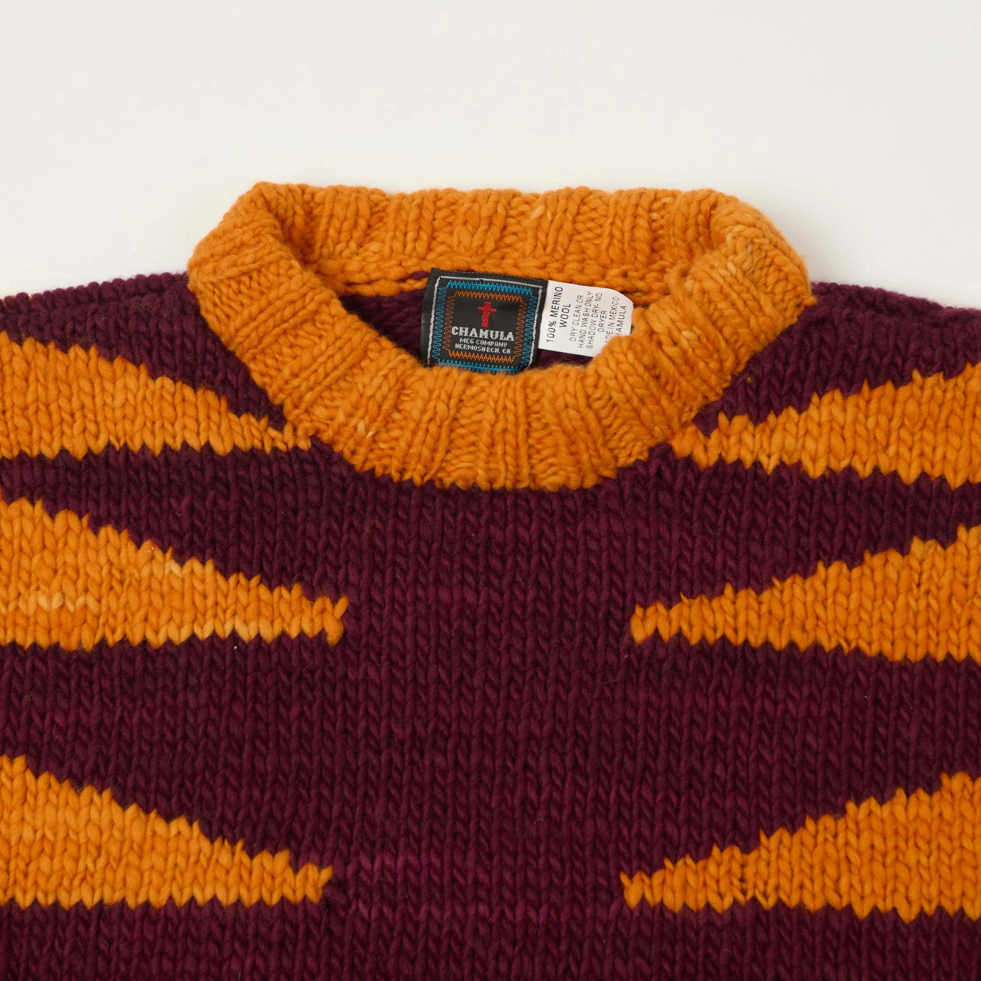 Chamula Merino Wool 'Wiggly' Jumper - Raspberry sold by Son of a Stag product image thumbnail 2