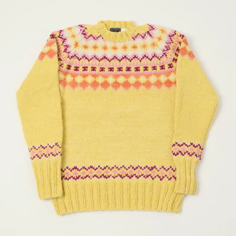 Chamula Merino Wool 'Fair Isle #3' Jumper - Marigold sold by Son of a Stag