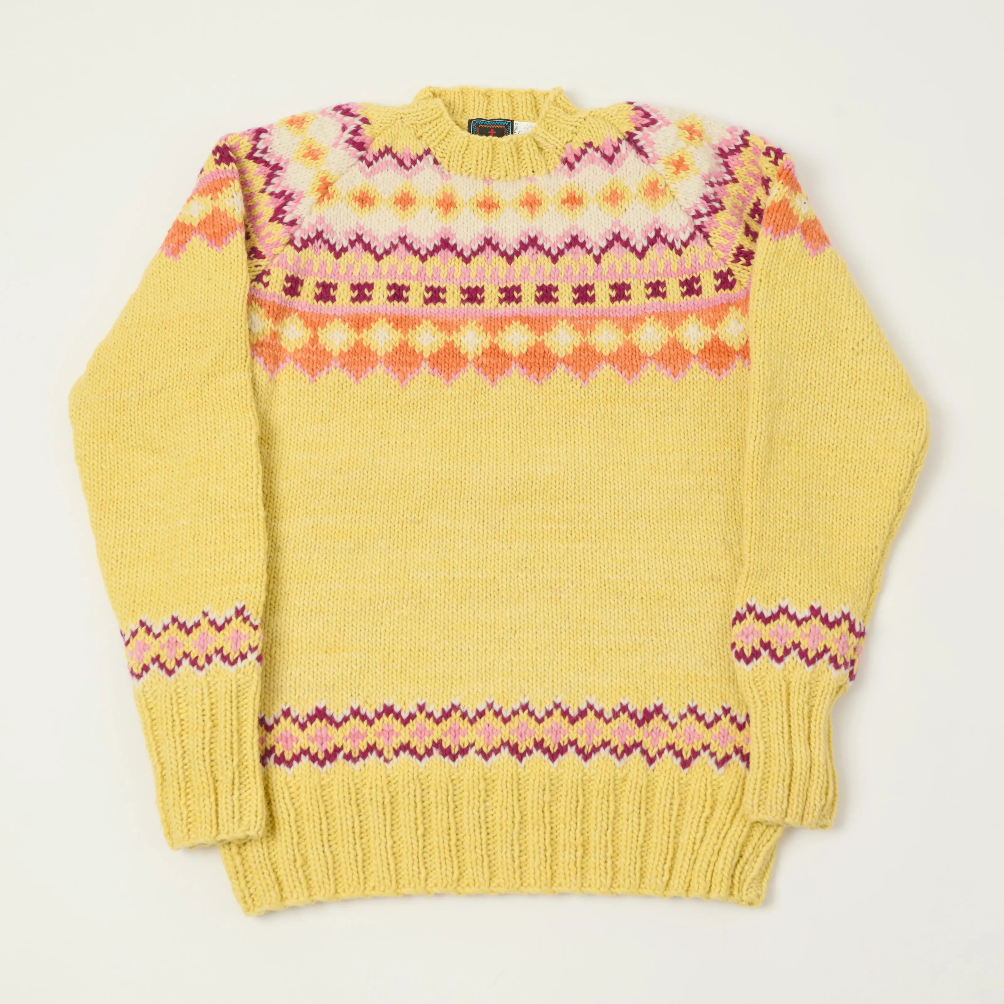 Chamula Merino Wool 'Fair Isle #3' Jumper - Marigold sold by Son of a Stag
