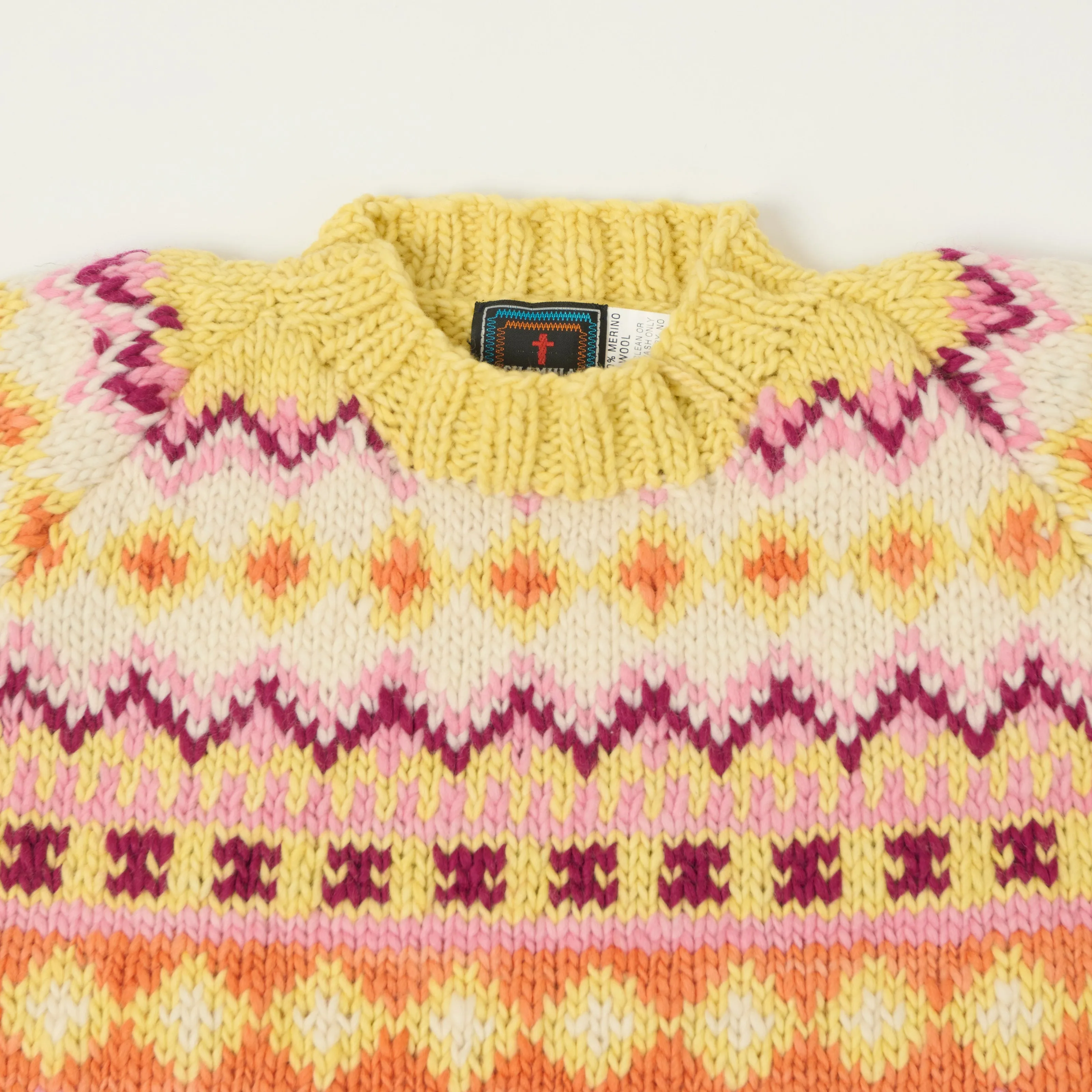 Chamula Merino Wool 'Fair Isle #3' Jumper - Marigold sold by Son of a Stag product image thumbnail 2