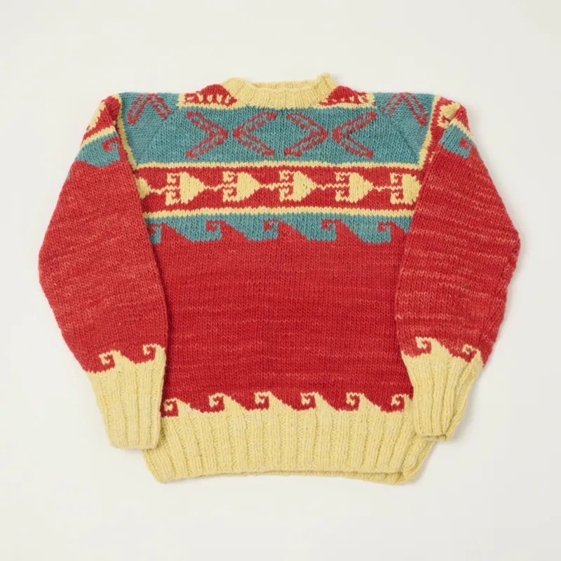 Chamula Merino Wool 'Olas' Jumper - Old Red sold by Son of a Stag