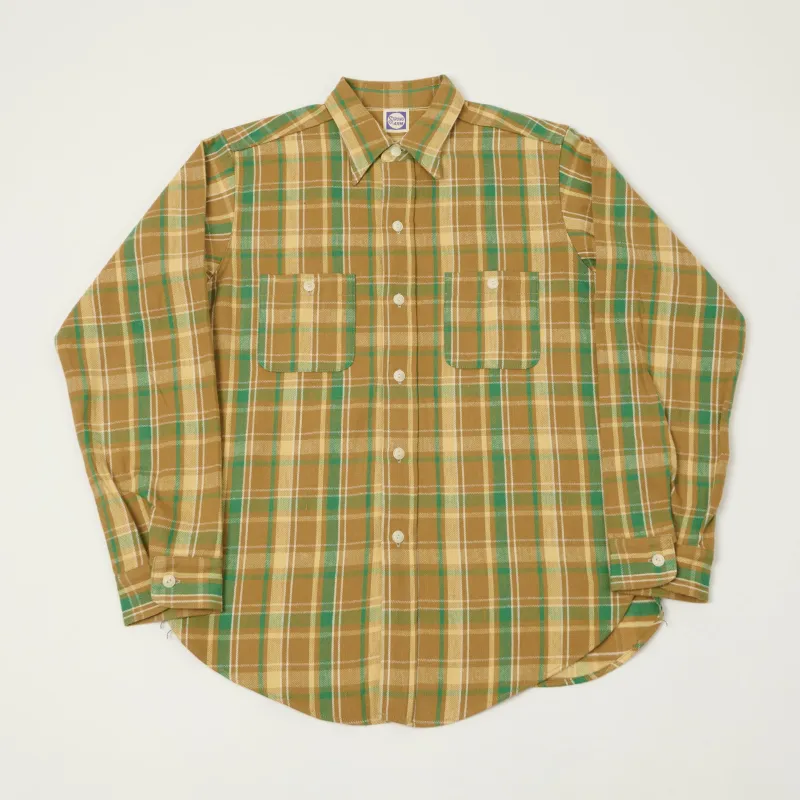 John Gluckow 1940s 'Storm' Flannel Shirt - Brown sold by Son of a Stag
