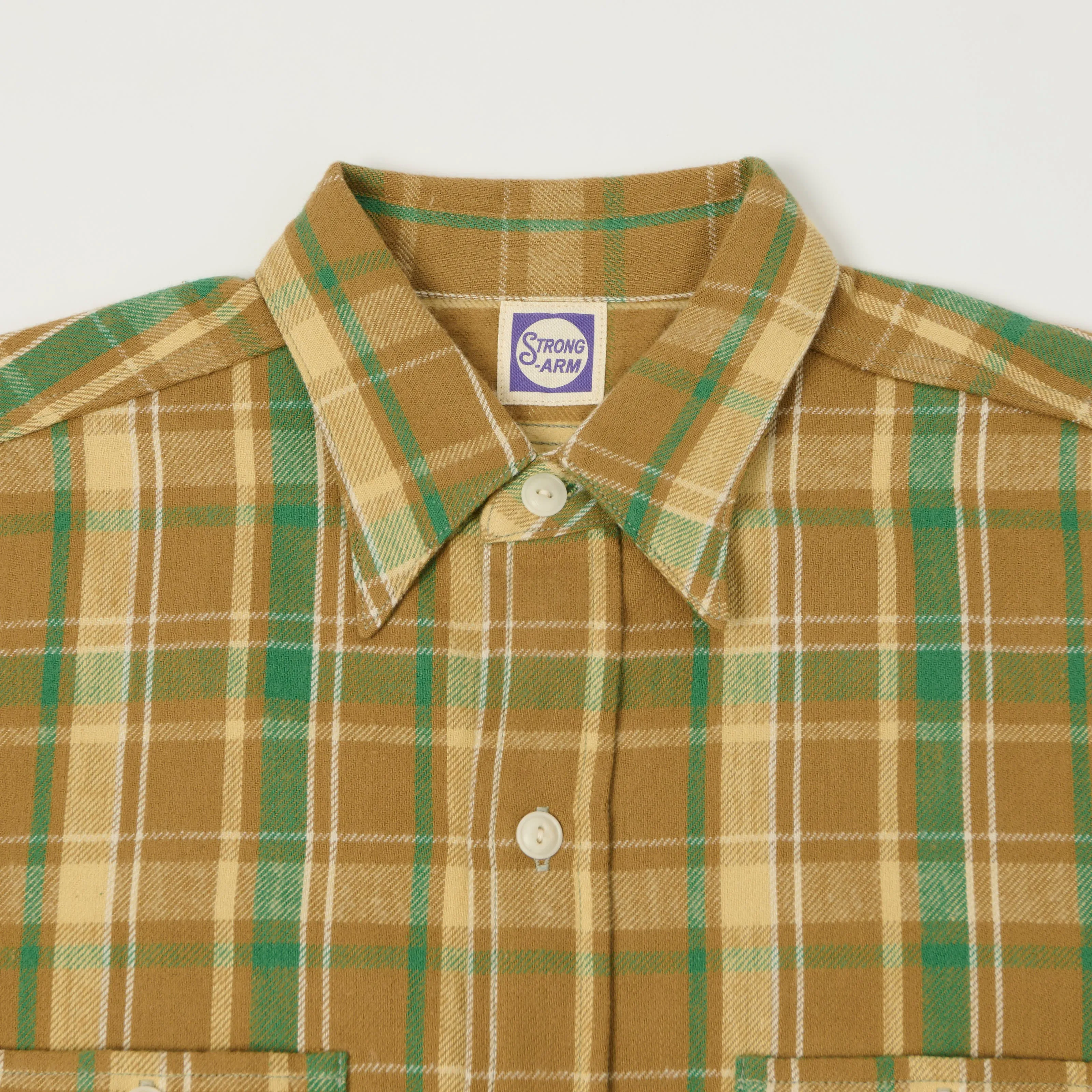 John Gluckow 1940s 'Storm' Flannel Shirt - Brown sold by Son of a Stag product image thumbnail 2