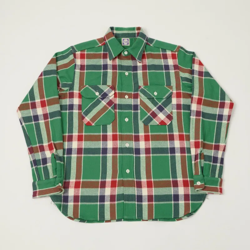 John Gluckow Lot. JG-06 'The Modern' Flannel Shirt - Green sold by Son of a Stag