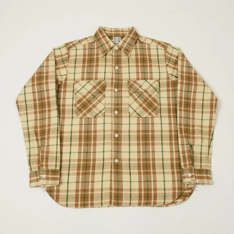 John Gluckow Lot. JG-06 'The Modern' Flannel Shirt - Beige sold by Son of a Stag