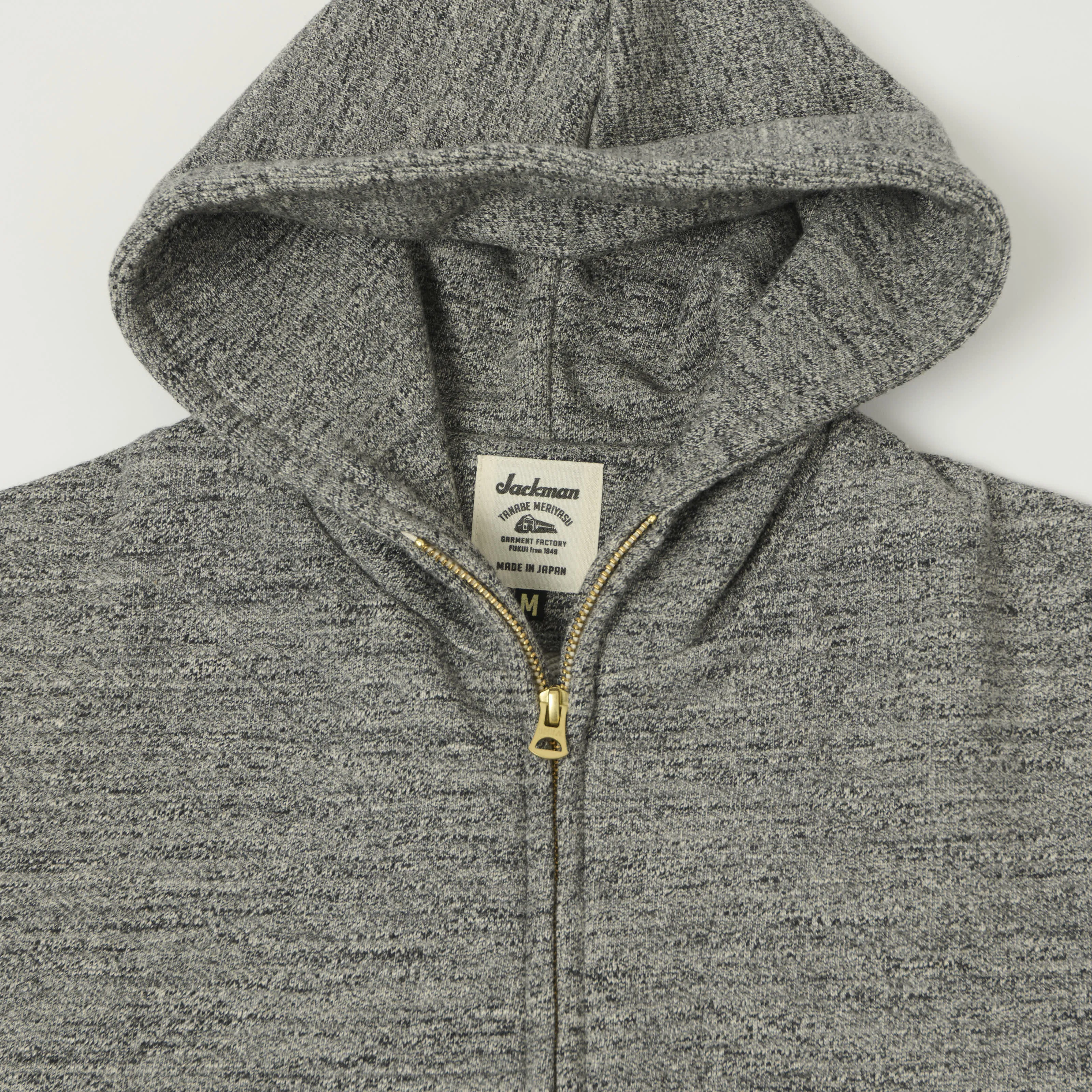 Jackman GG Zip Through Hoodie - Heather Charcoal sold by Son of a Stag product image thumbnail 2