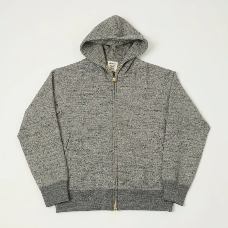Jackman GG Zip Through Hoodie - Heather Charcoal made by Jackman