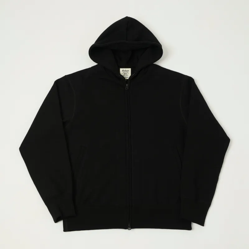 Jackman GG Zip Through Hoodie - Black made by Jackman