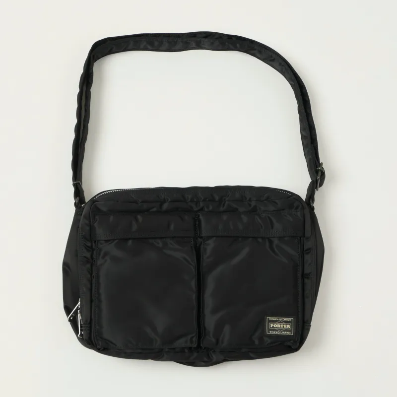 Porter-Yoshida & Co. Bio-Nylon Tanker Large Zipped Sling Bag - Black sold by Son of a Stag