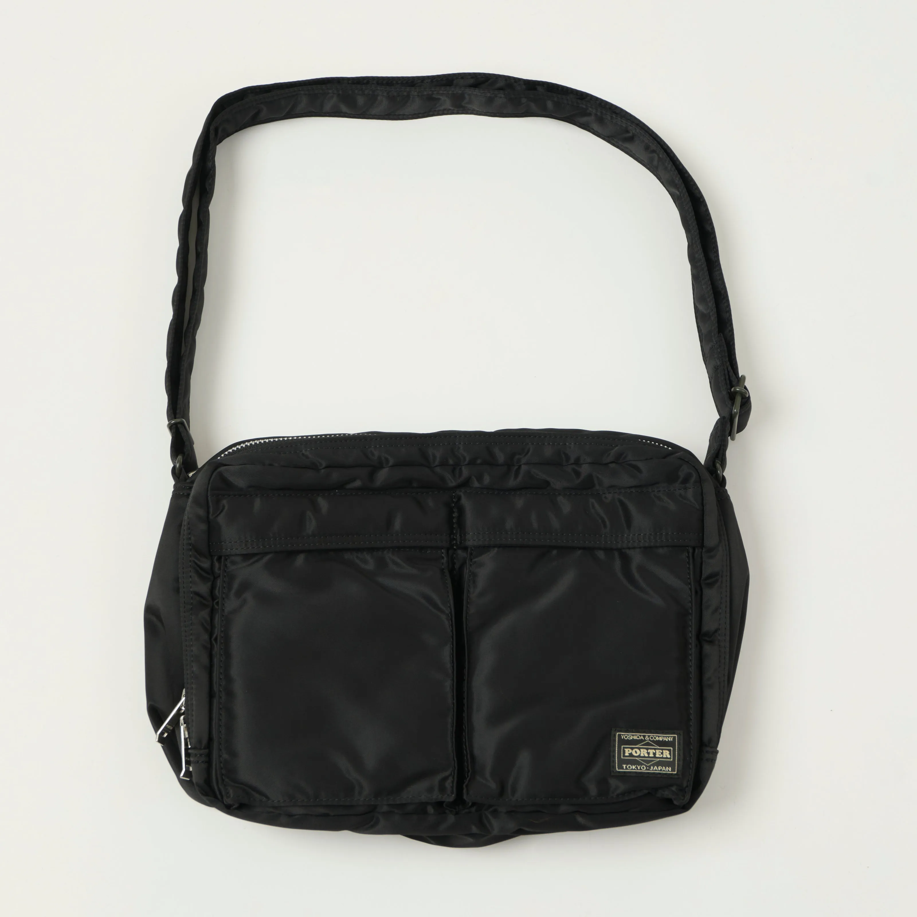 Porter-Yoshida & Co. Bio-Nylon Tanker Large Zipped Sling Bag - Black sold by Son of a Stag