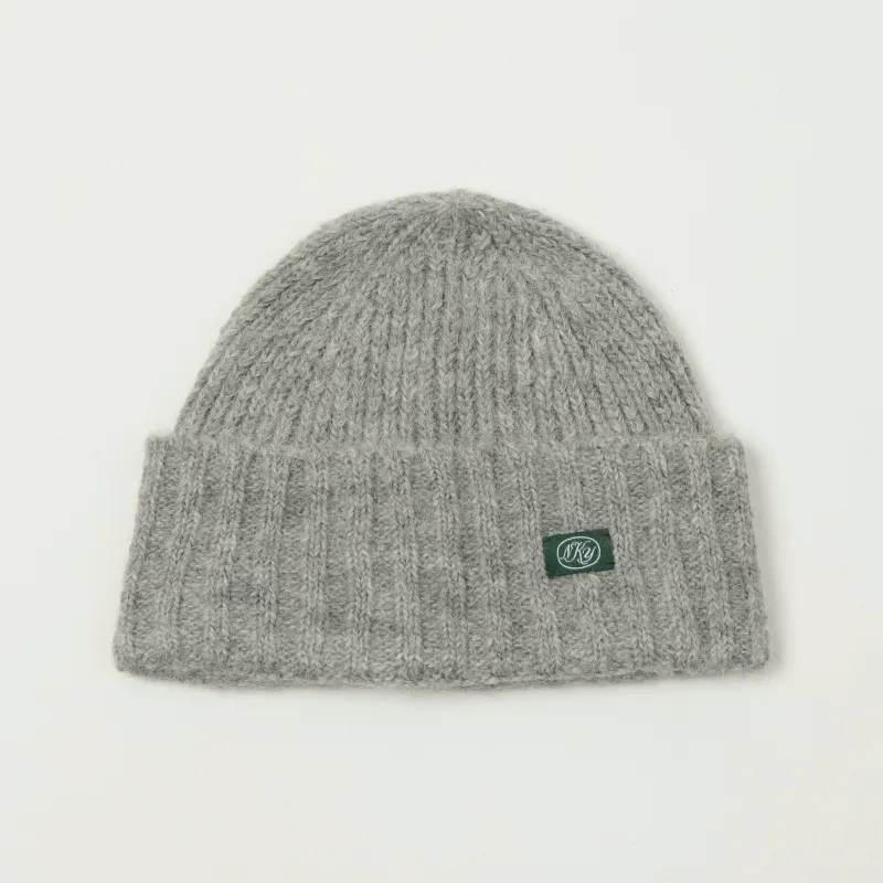 Knickerbocker 'Bud' Alpaca Knit Beanie - Fog Grey sold by Son of a Stag