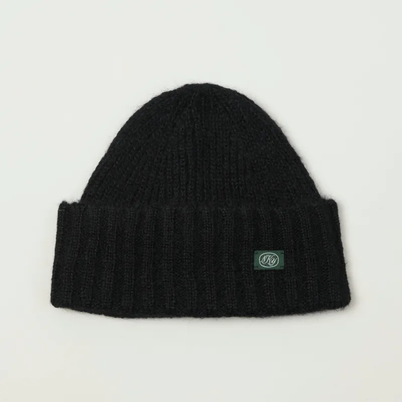 Knickerbocker 'Bud' Alpaca Knit Beanie - Black sold by Son of a Stag