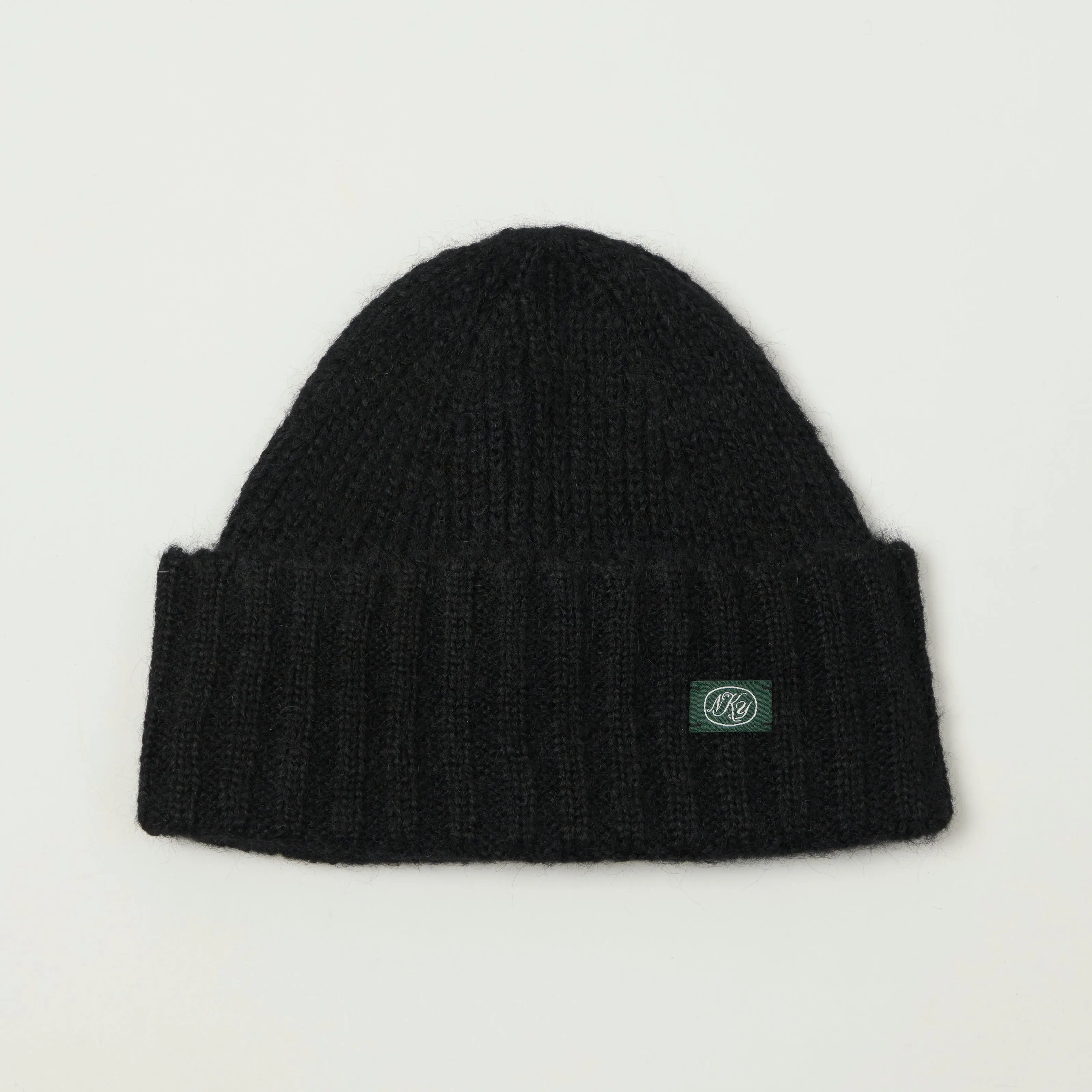 Knickerbocker 'Bud' Alpaca Knit Beanie - Black sold by Son of a Stag