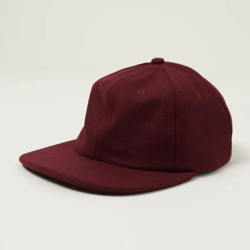 Dehen 1920 Melton Wool Baseball Hat - Burgundy made by Dehen 1920