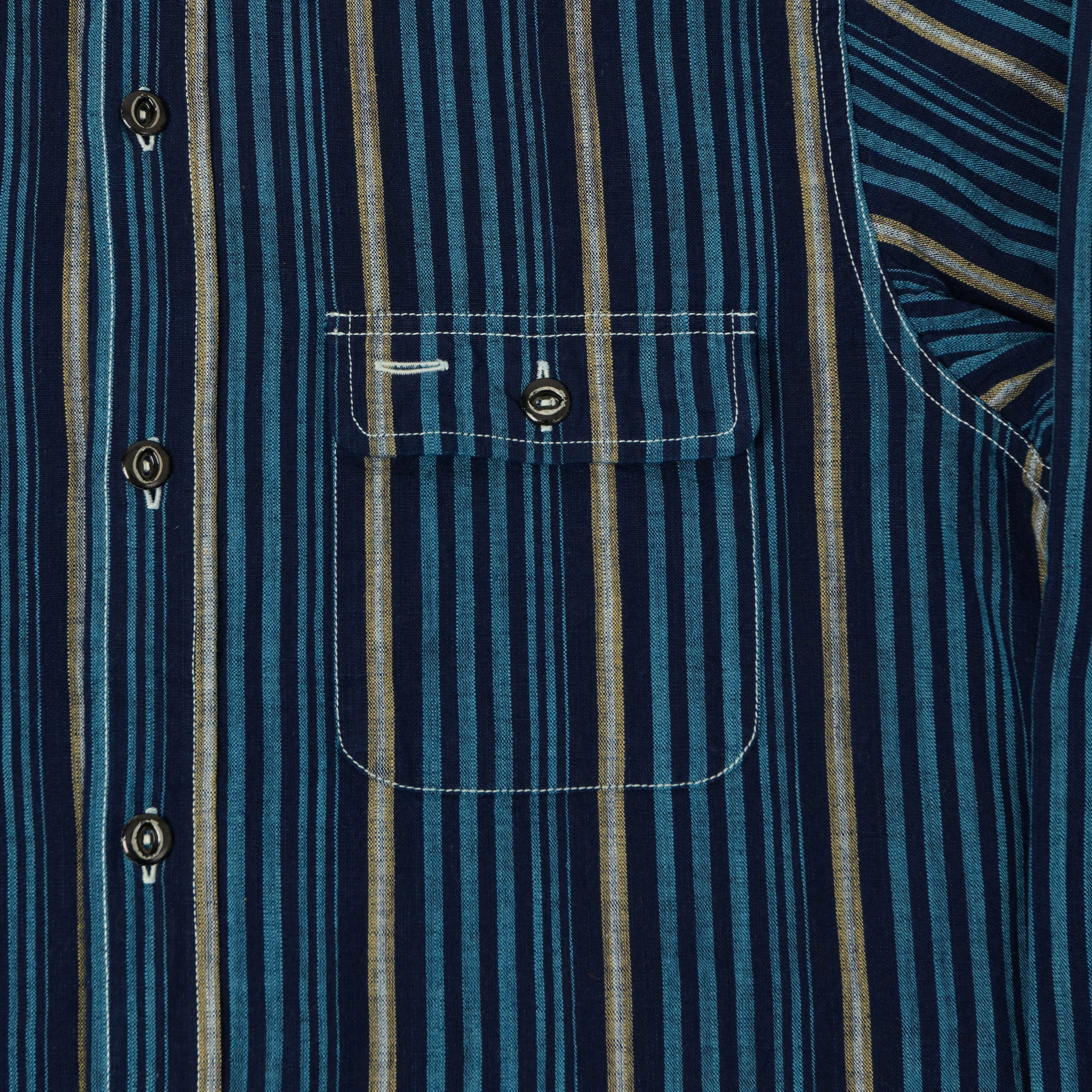 Sugar Cane Indigo Stripe Work Shirt - Navy sold by Son of a Stag product image thumbnail 4