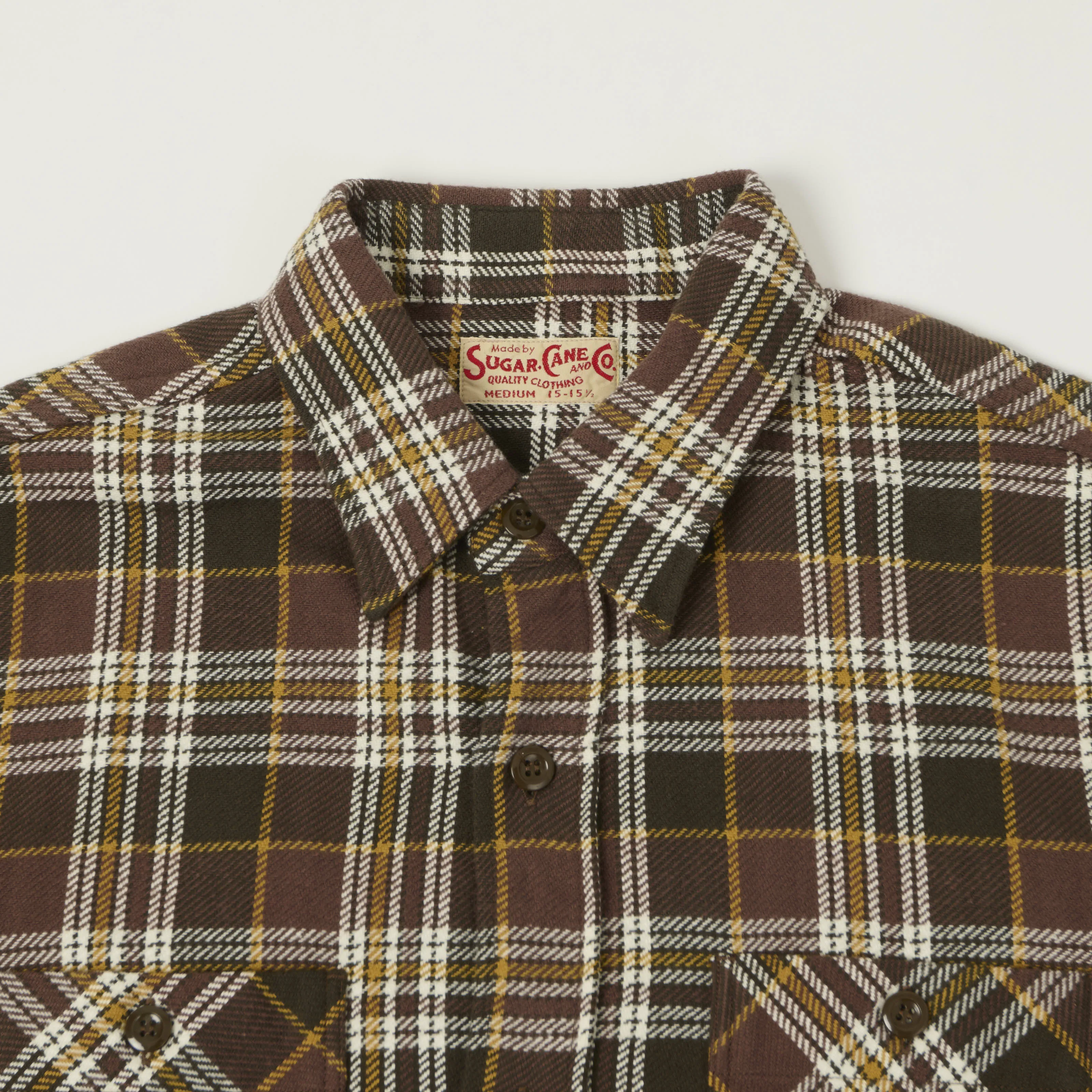 Sugar Cane Twill Check Work Shirt - Brown sold by Son of a Stag product image thumbnail 2