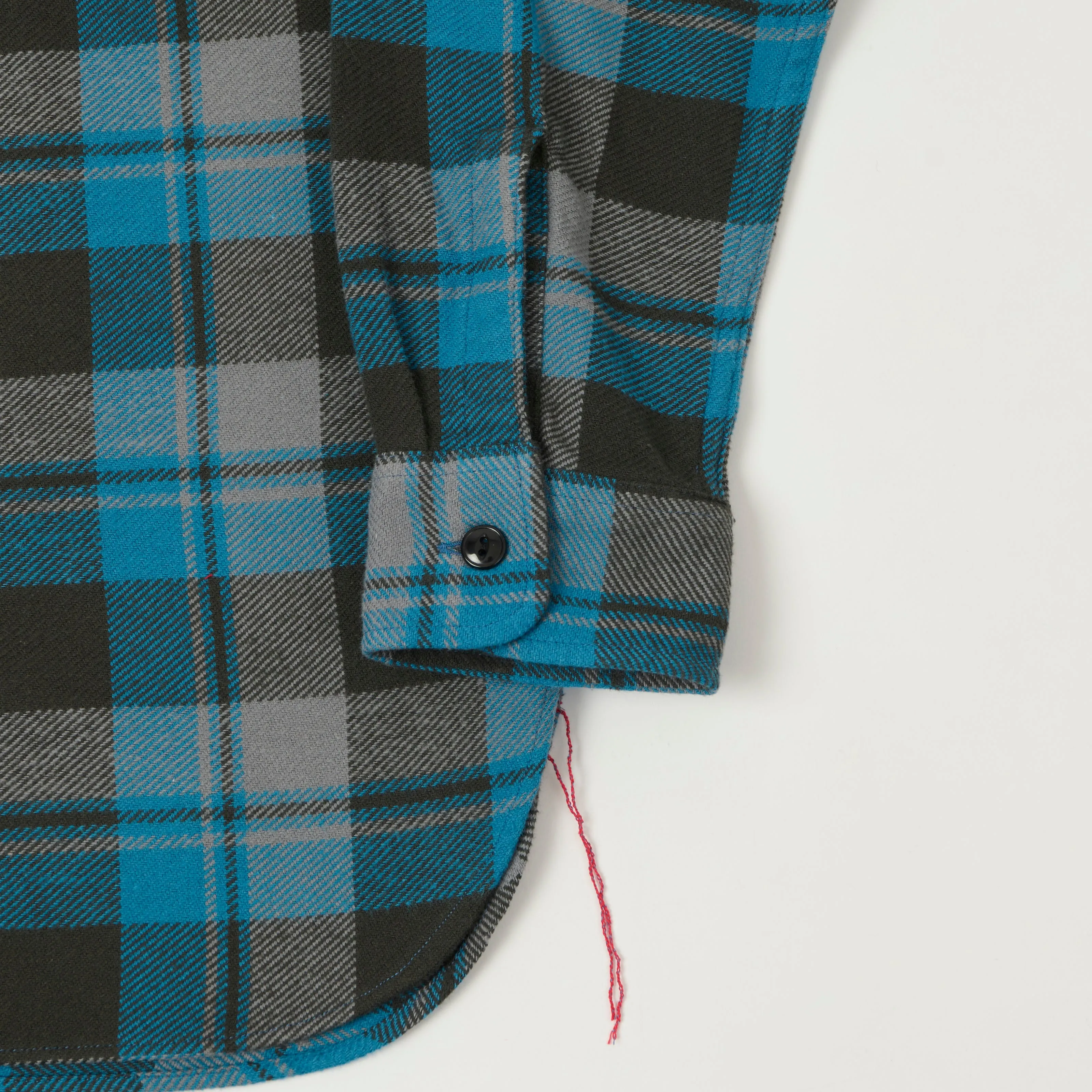 Sugar Cane 1960s Twill Check Work Shirt - Blue/Grey sold by Son of a Stag product image thumbnail 3