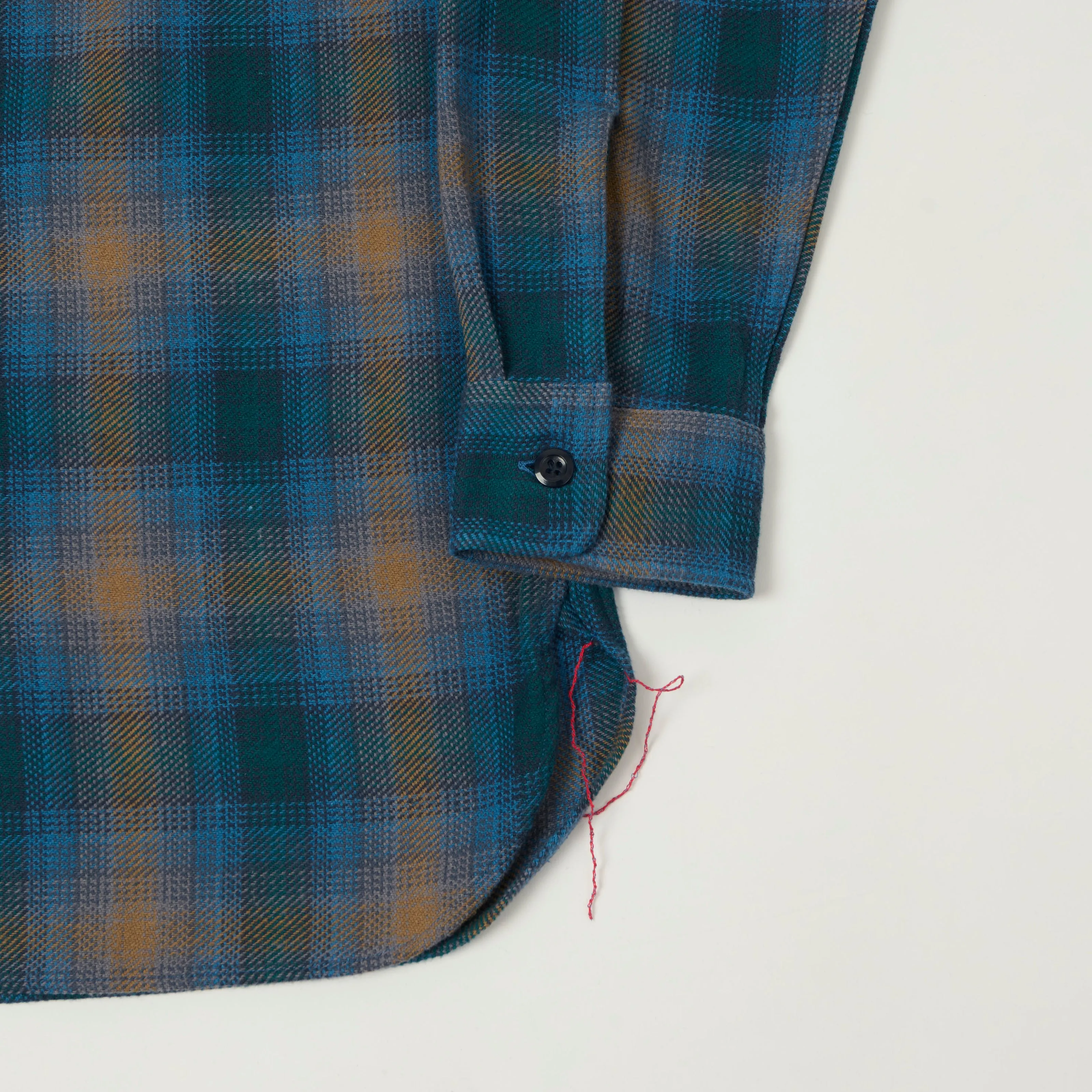 Sugar Cane Gradient Plaid Work Shirt - Blue/Brown sold by Son of a Stag product image thumbnail 3