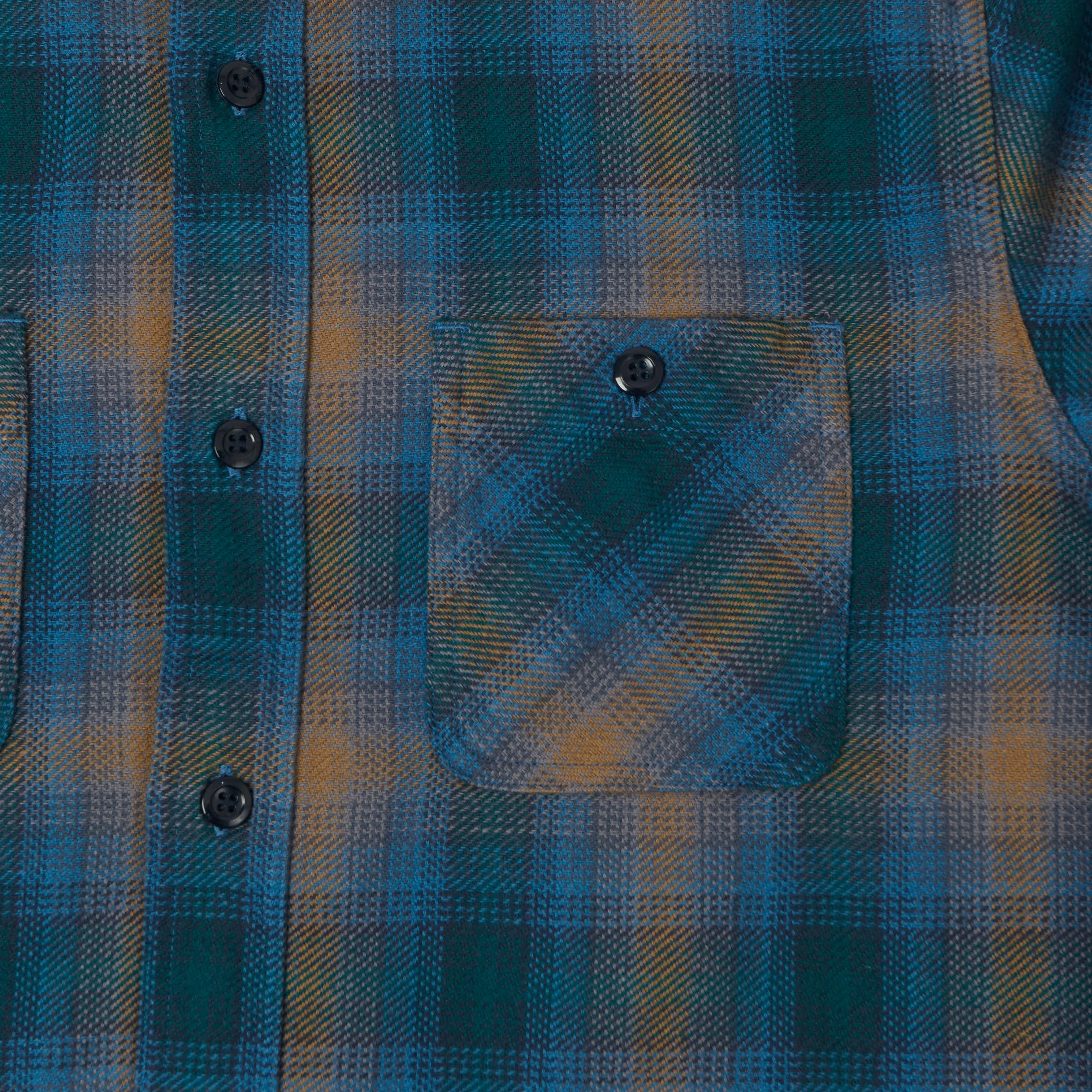 Sugar Cane Gradient Plaid Work Shirt - Blue/Brown sold by Son of a Stag product image thumbnail 4