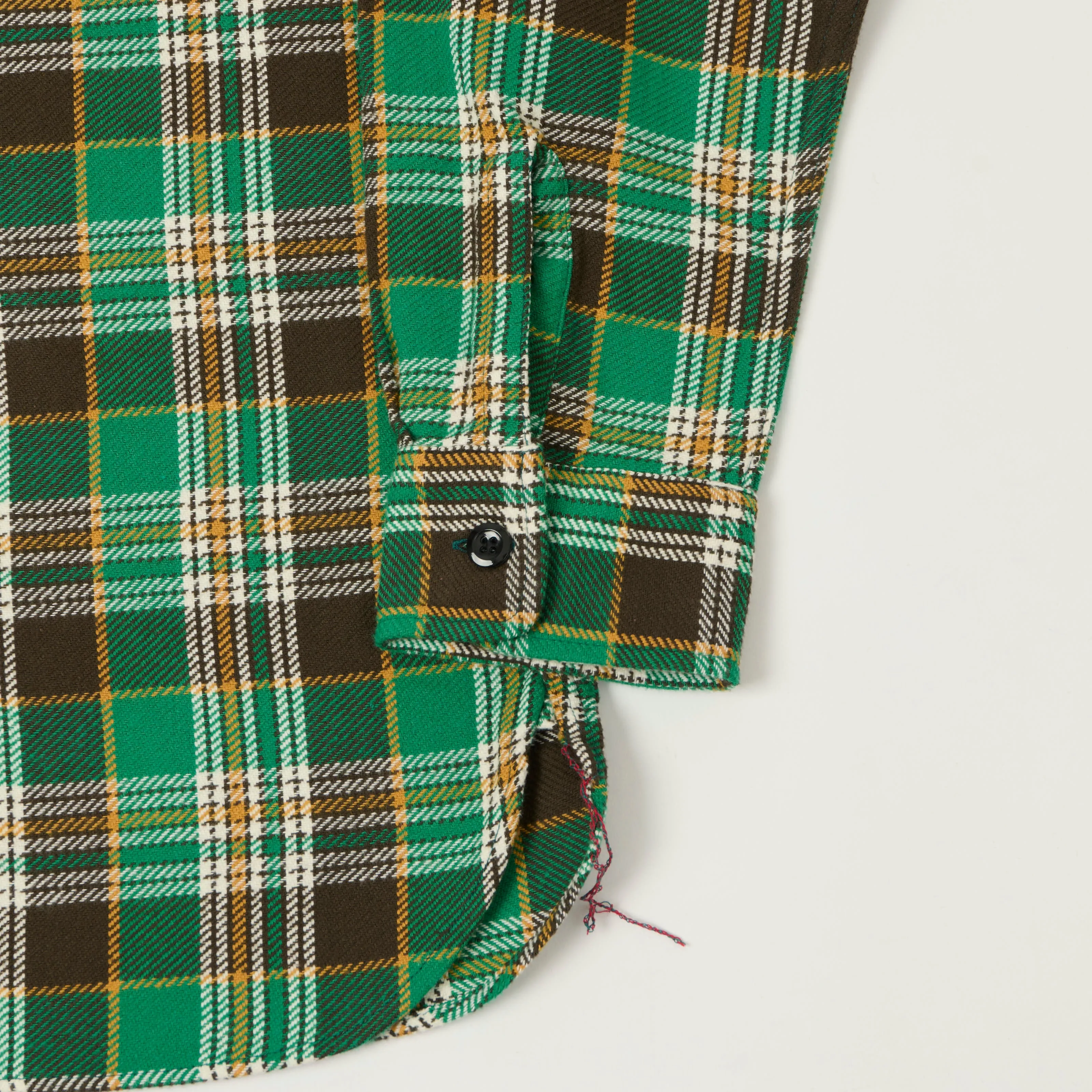 Sugar Cane Twill Check Work Shirt - Green sold by Son of a Stag product image thumbnail 3